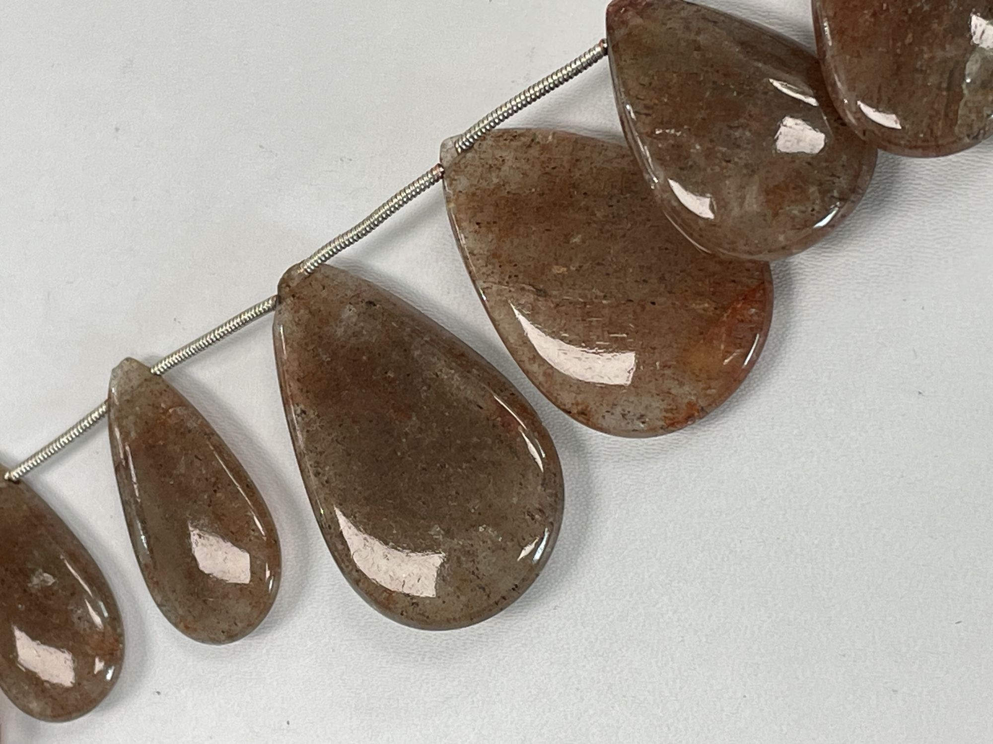 Copper Rutilated Quartz Pear Smooth