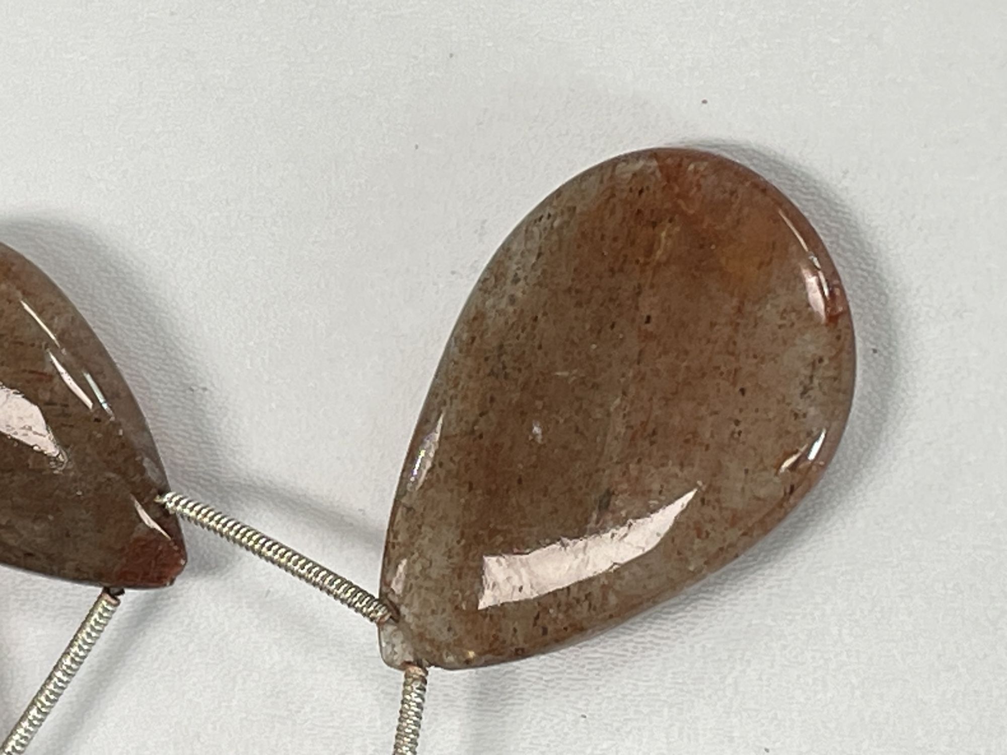 Copper Rutilated Quartz Pear Smooth