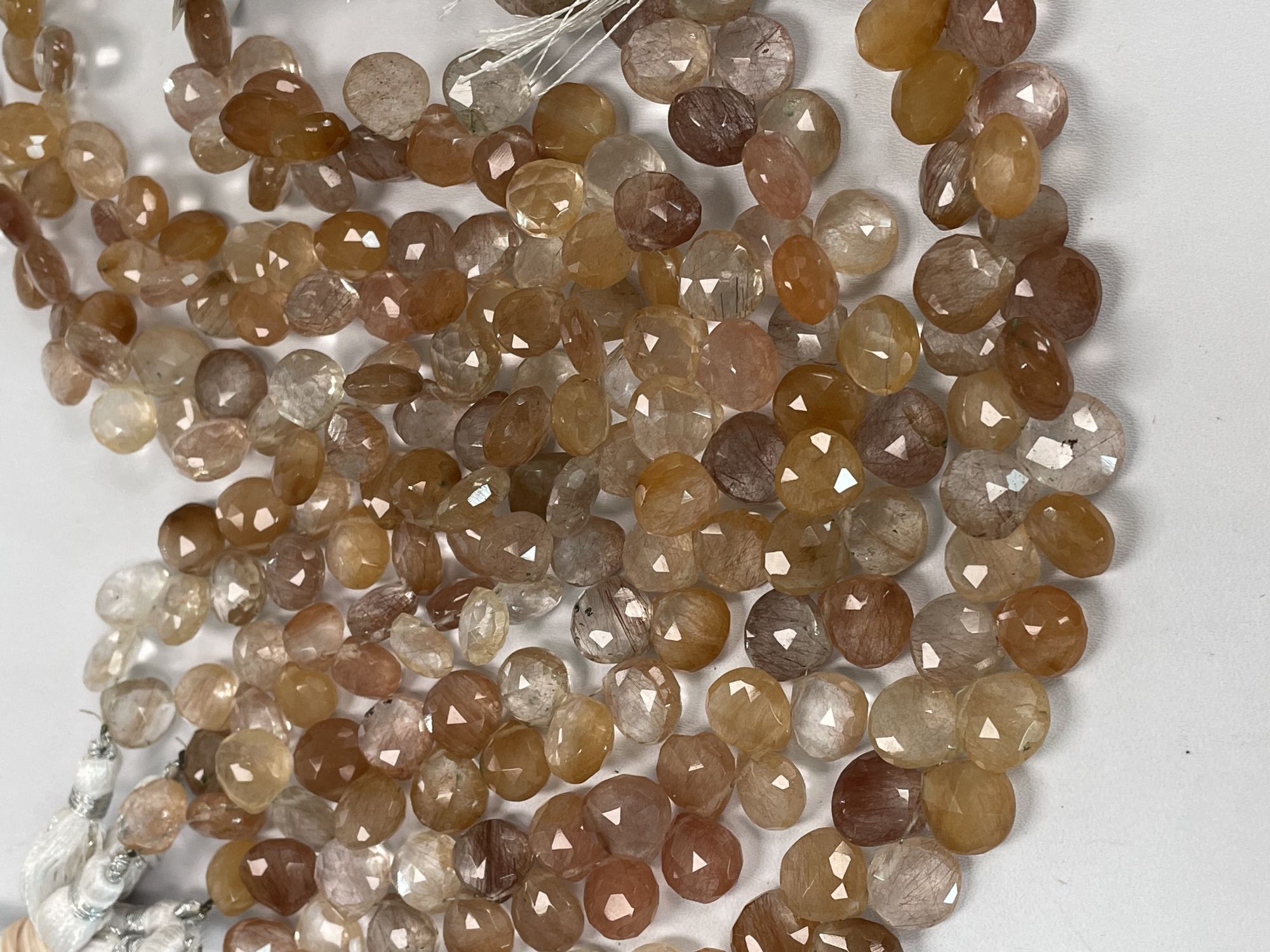 Copper Rutilated Quartz Heart Faceted