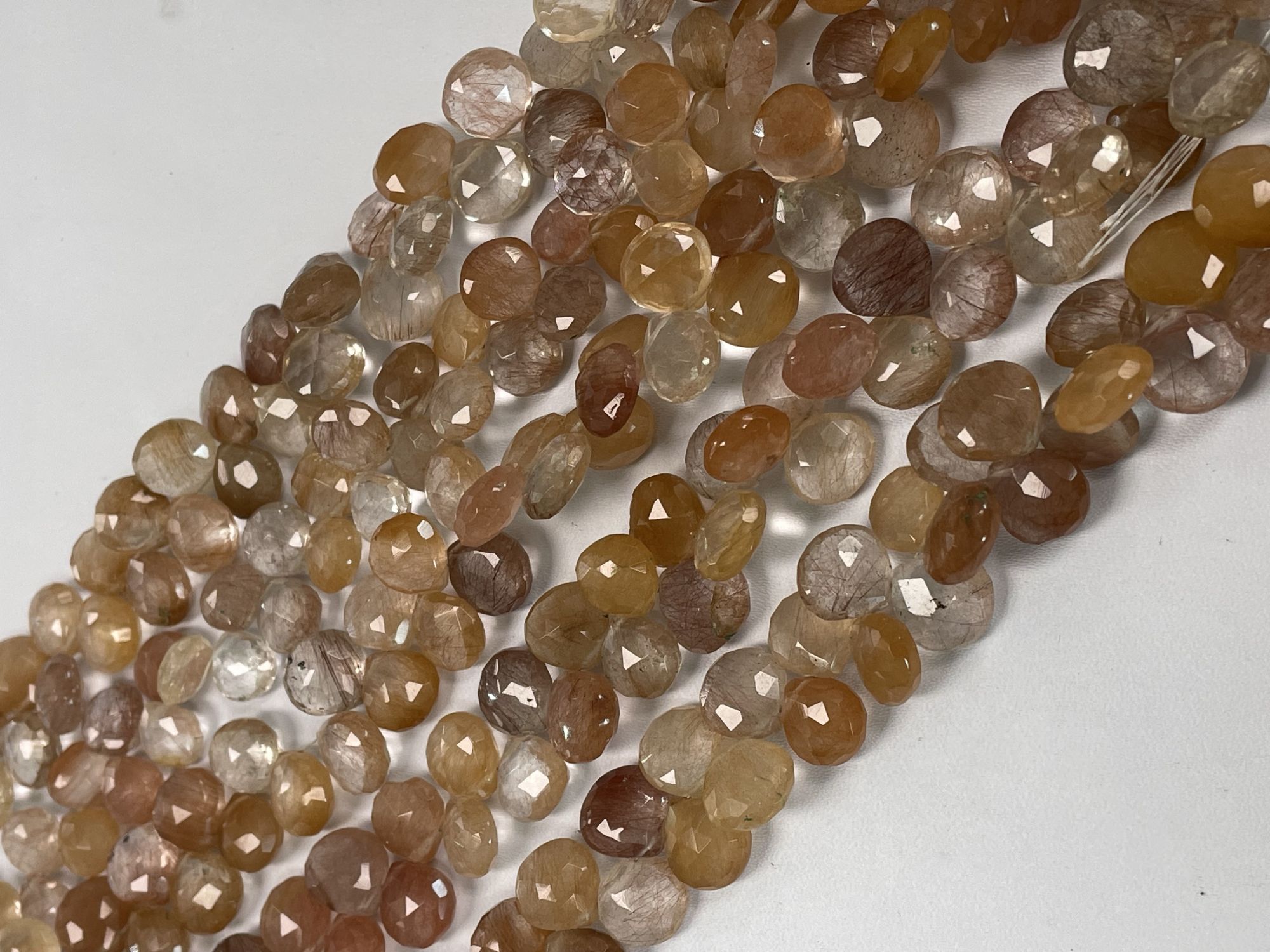 Copper Rutilated Quartz Heart Faceted