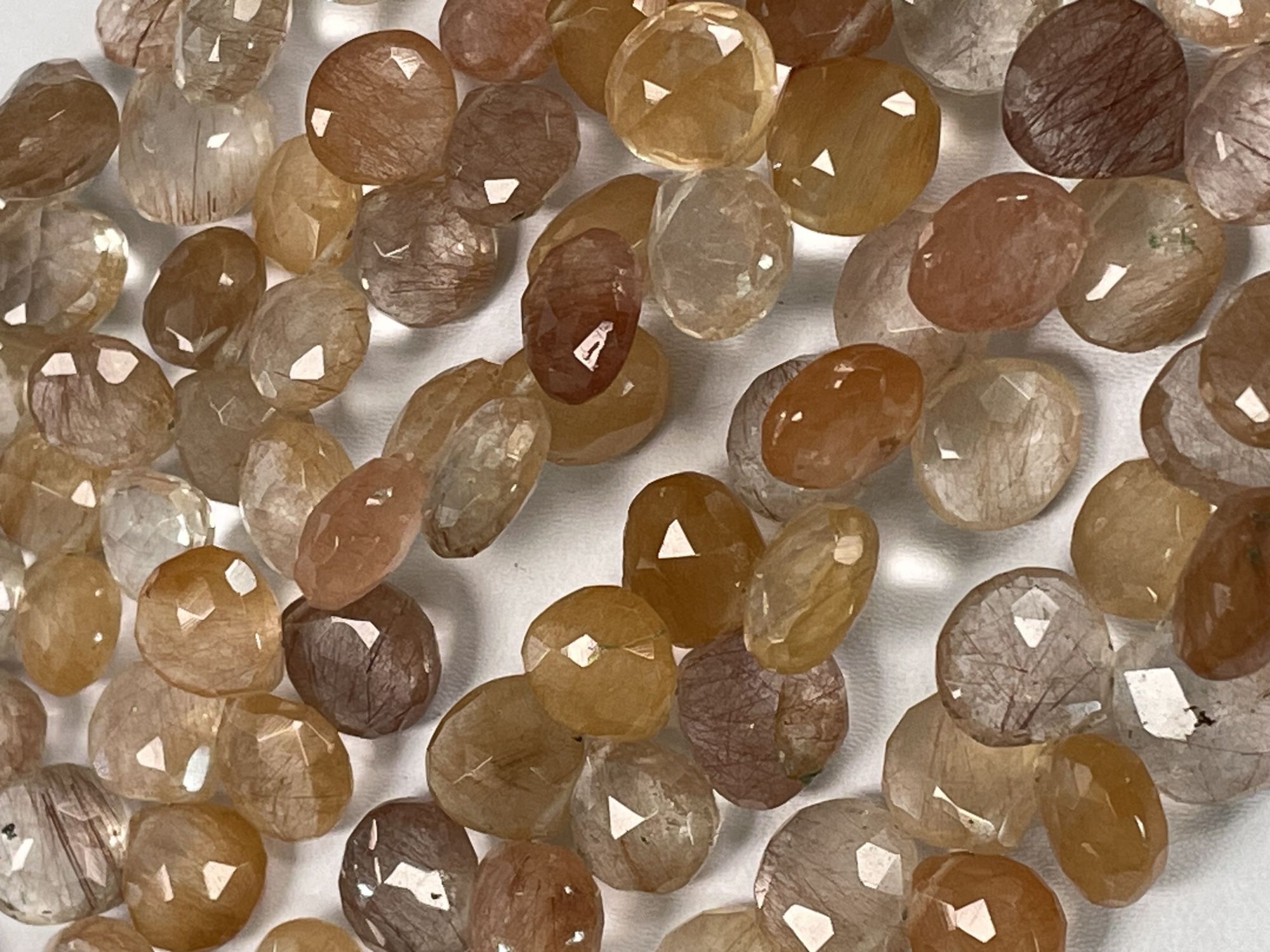 Copper Rutilated Quartz Heart Faceted