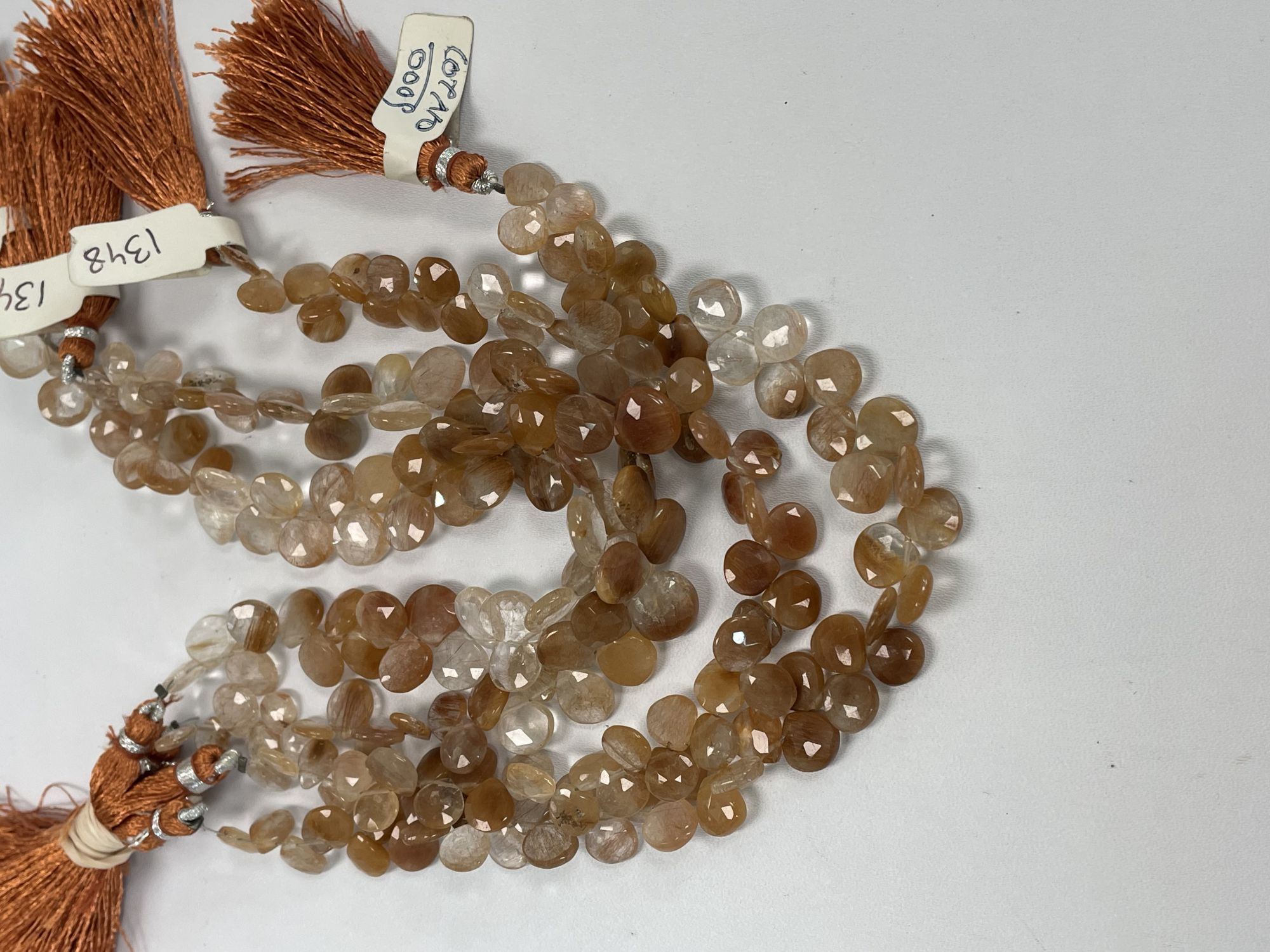 Copper Rutilated Quartz Heart Faceted