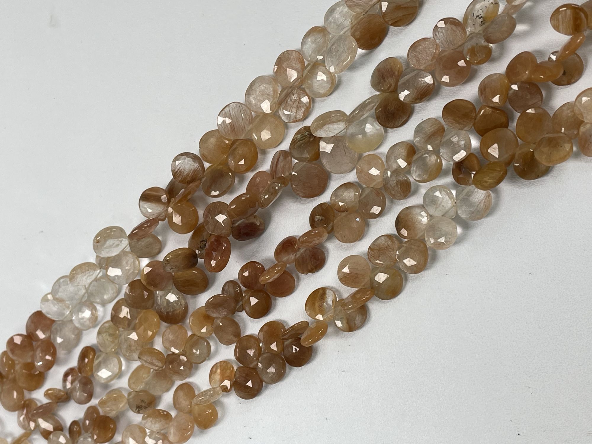 Copper Rutilated Quartz Heart Faceted