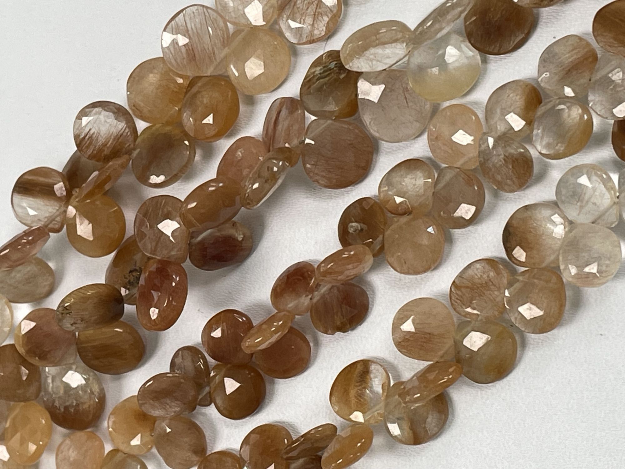 Copper Rutilated Quartz Heart Faceted