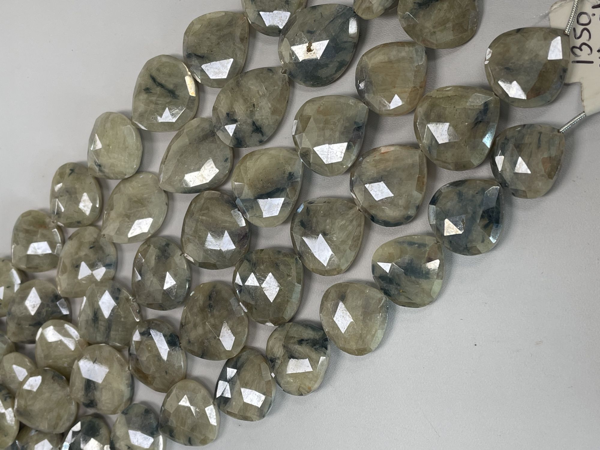 Silverite Heart Straight Drill Faceted
