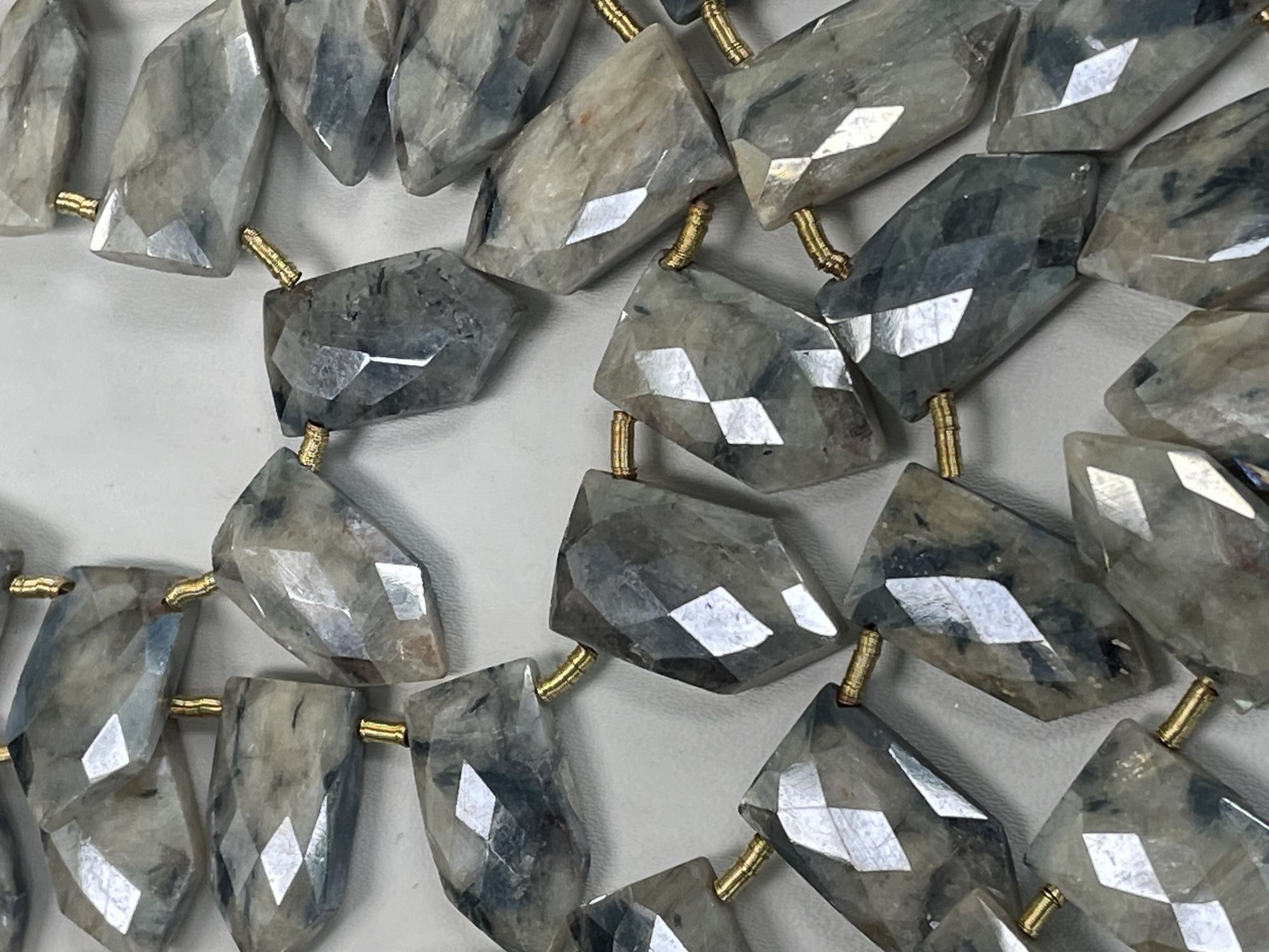 Silverite Fan Cut Faceted