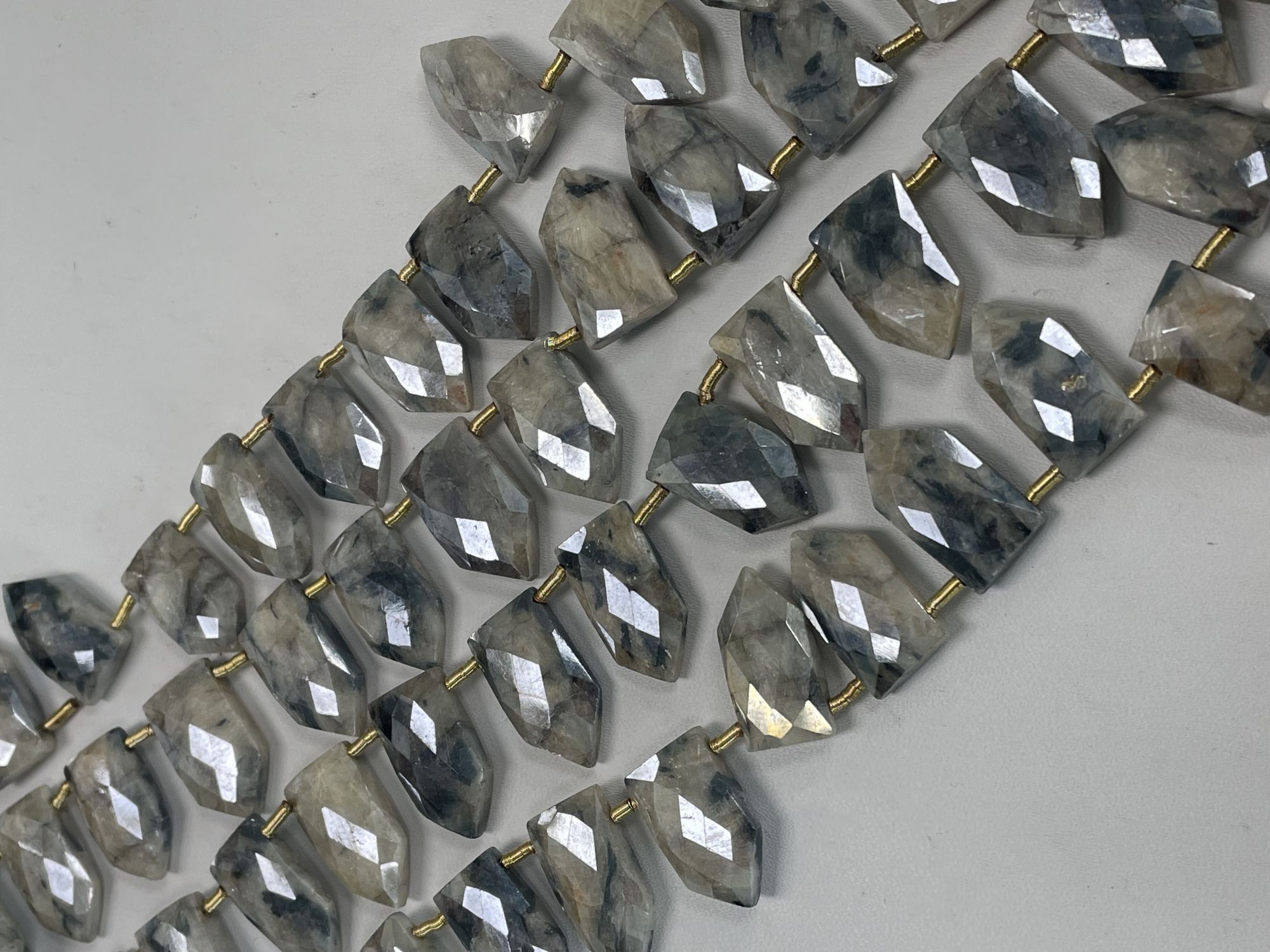 Silverite Fan Cut Faceted