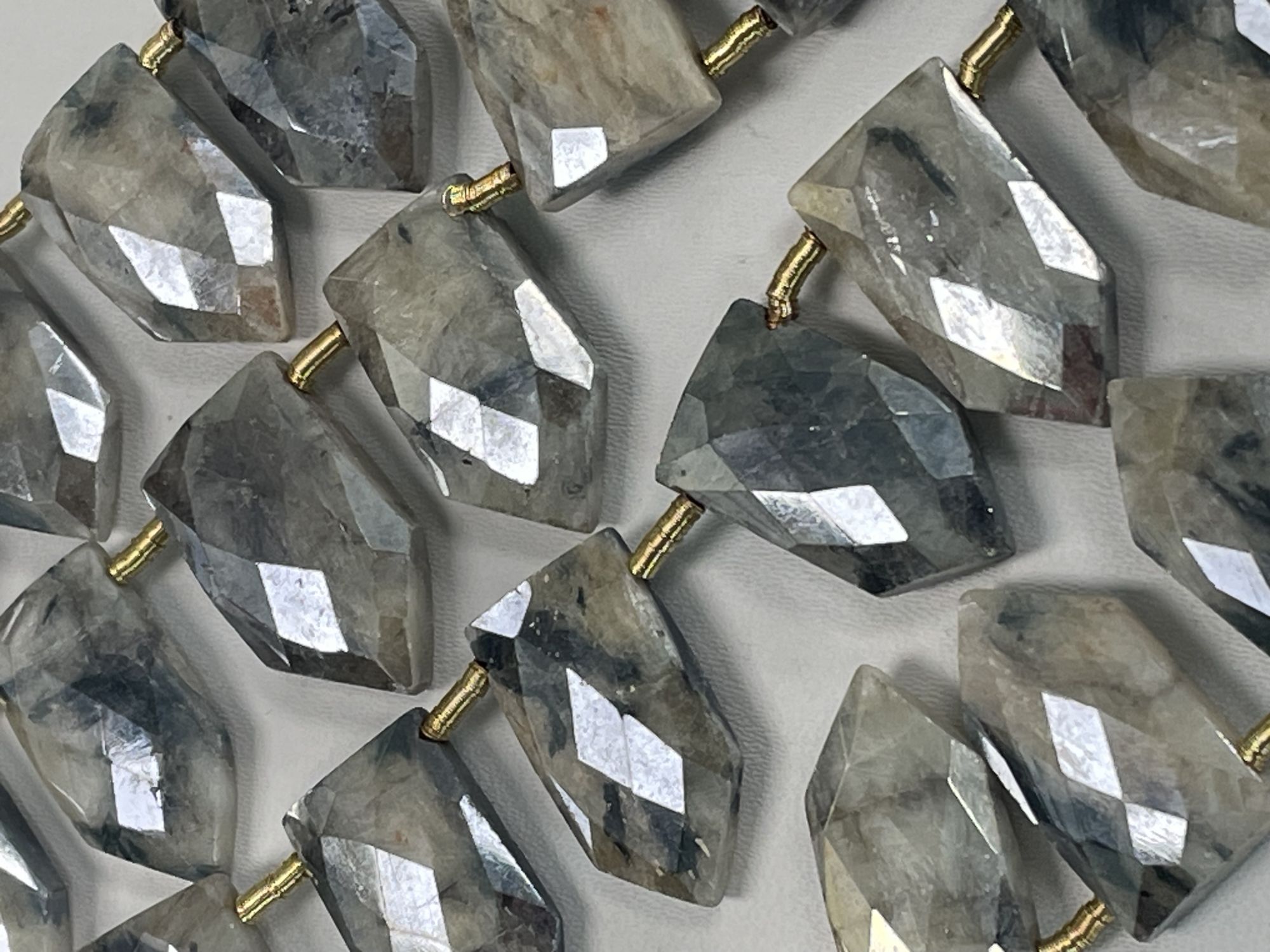 Silverite Fan Cut Faceted