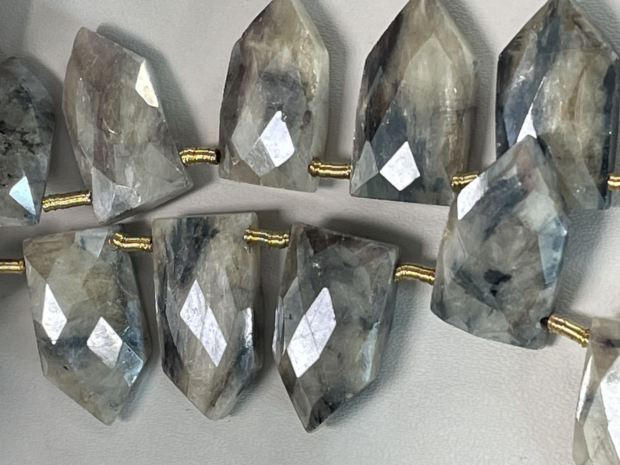 Silverite Fan Cut Faceted