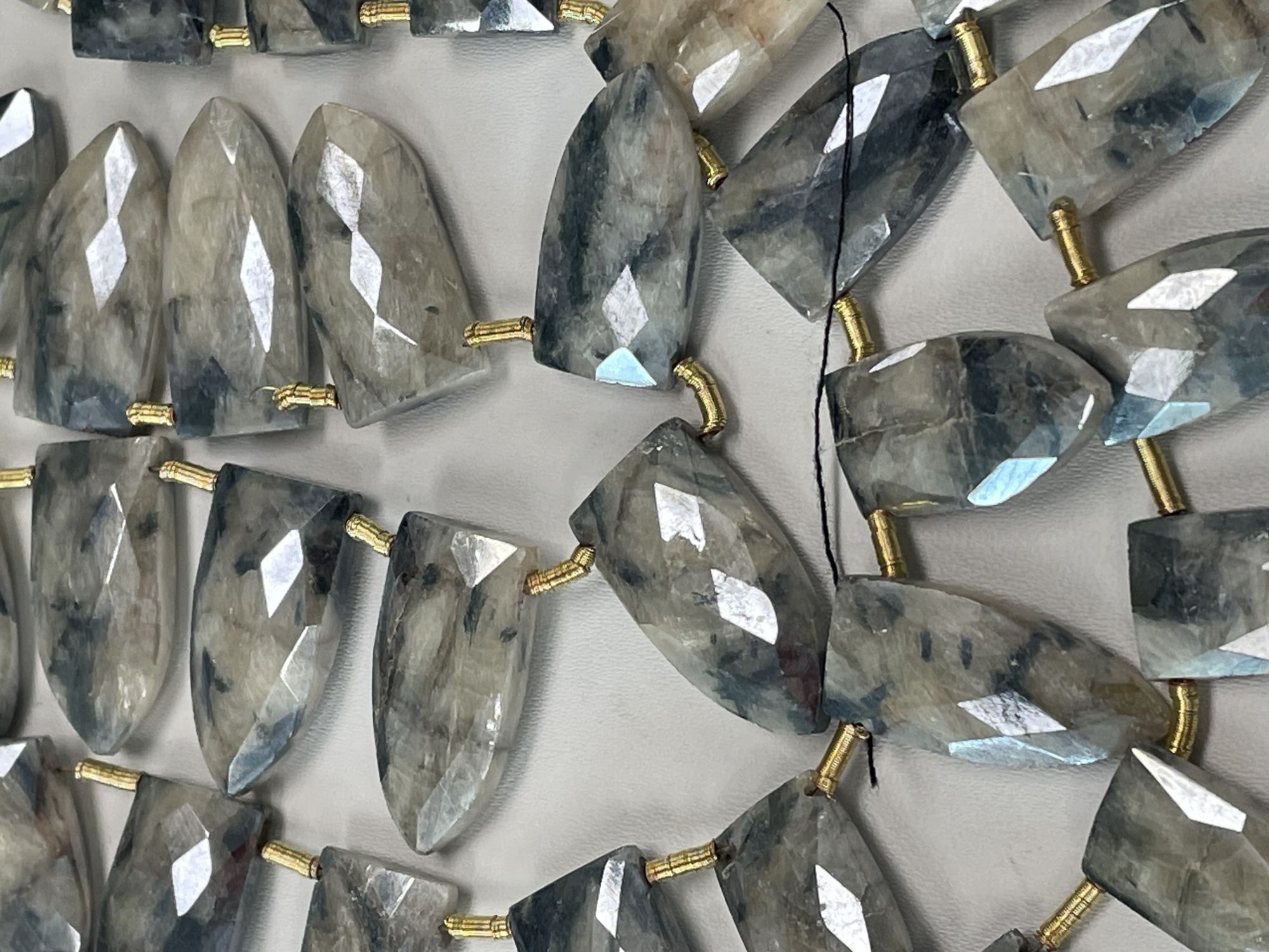 Silverite Fan Cut Faceted