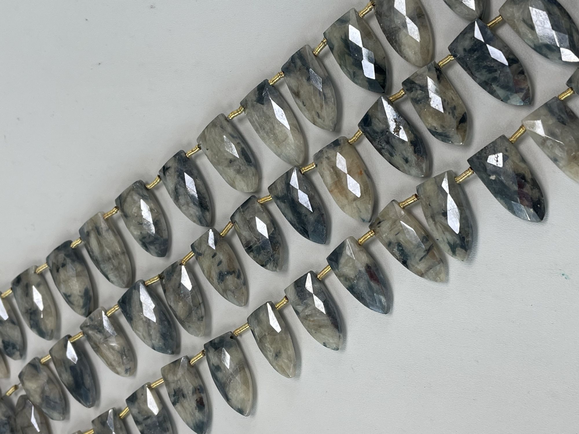 Silverite Fan Cut Faceted