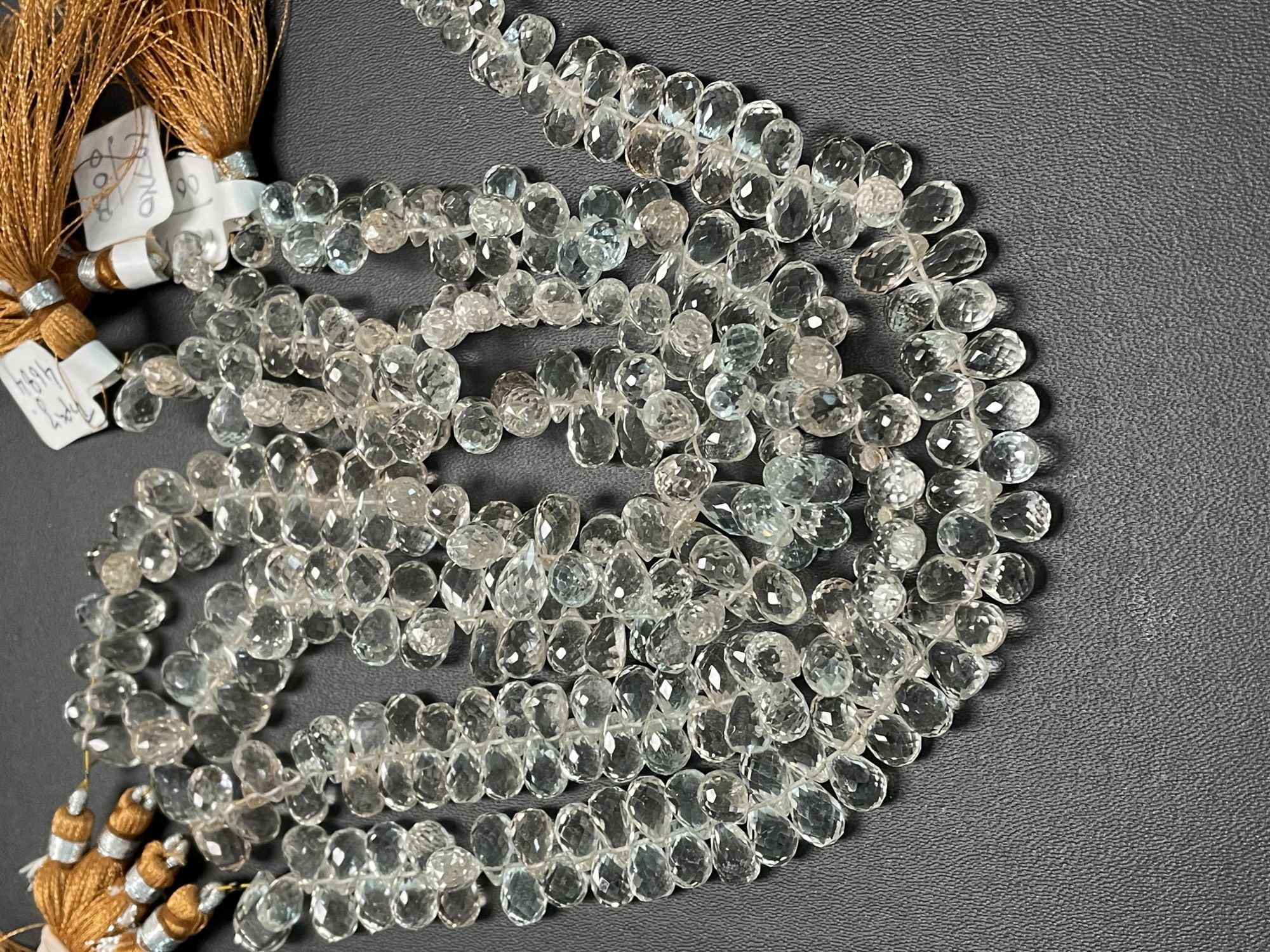 Champagne Topaz Drop Faceted