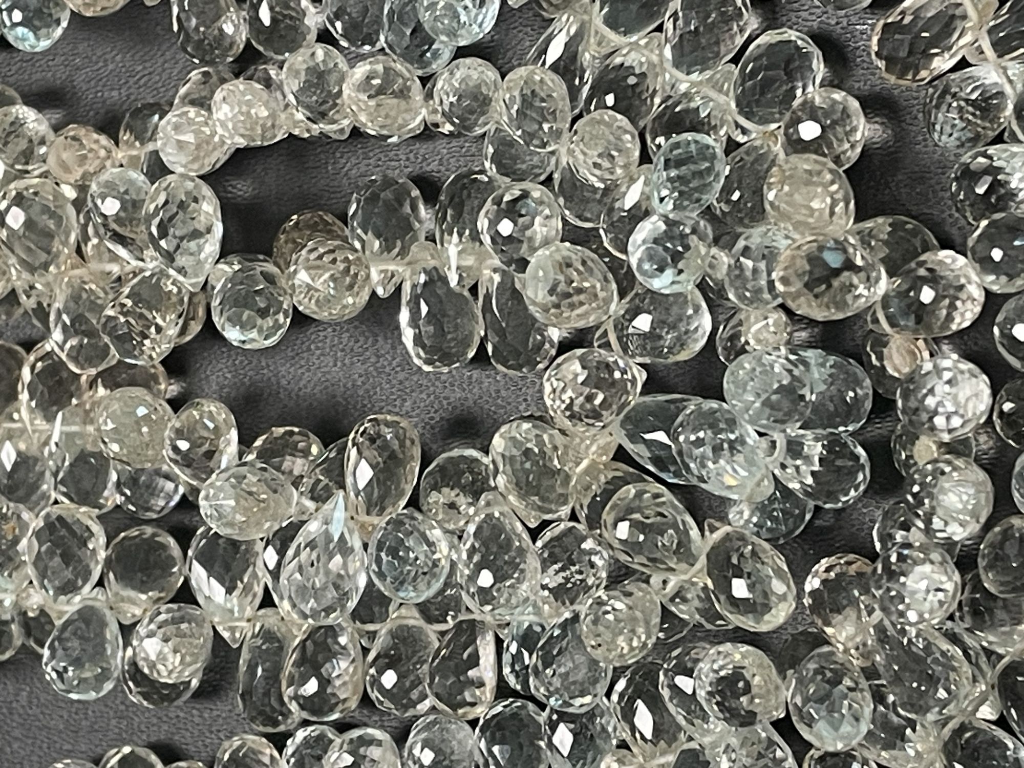 Champagne Topaz Drop Faceted