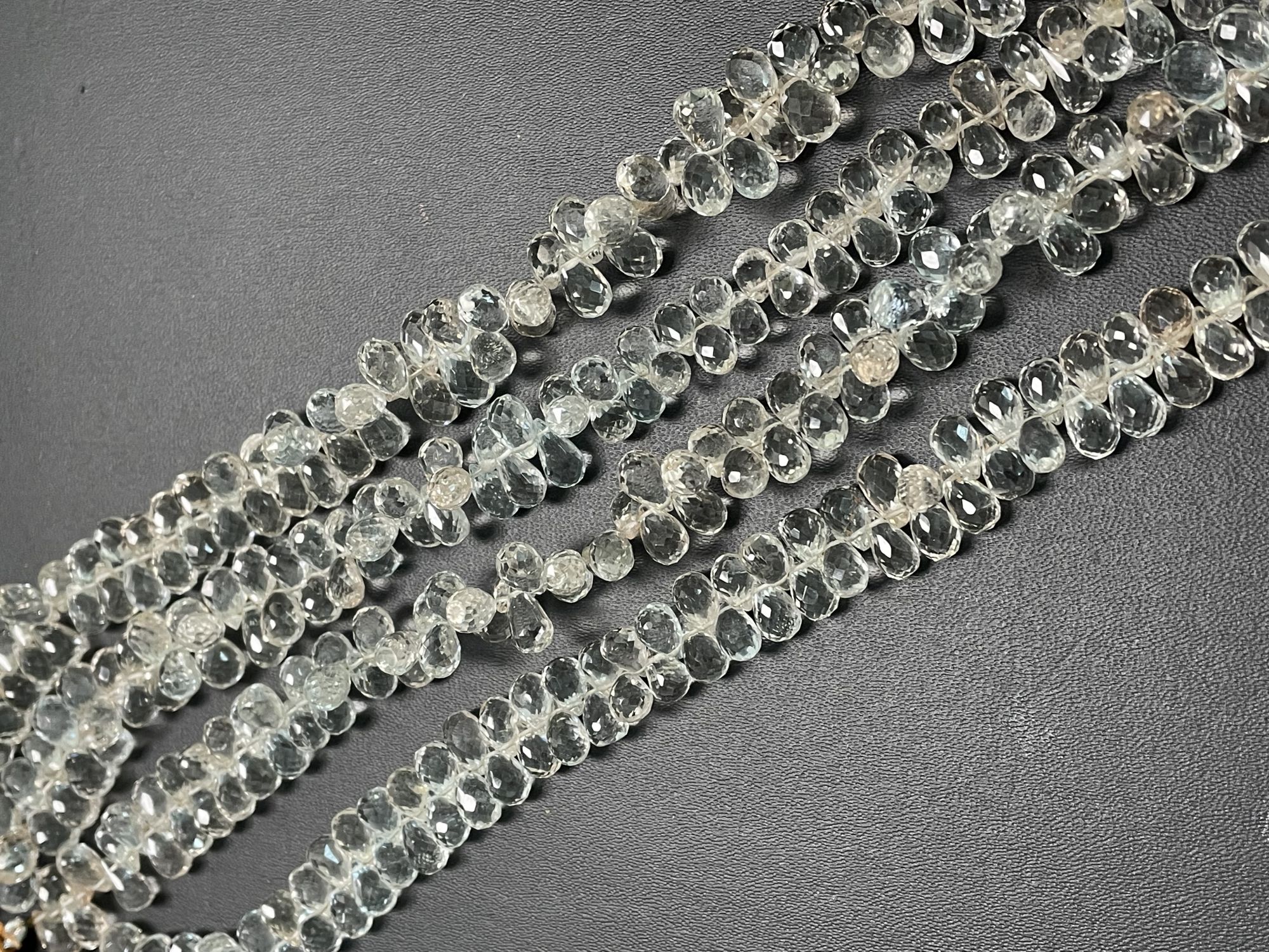 Champagne Topaz Drop Faceted