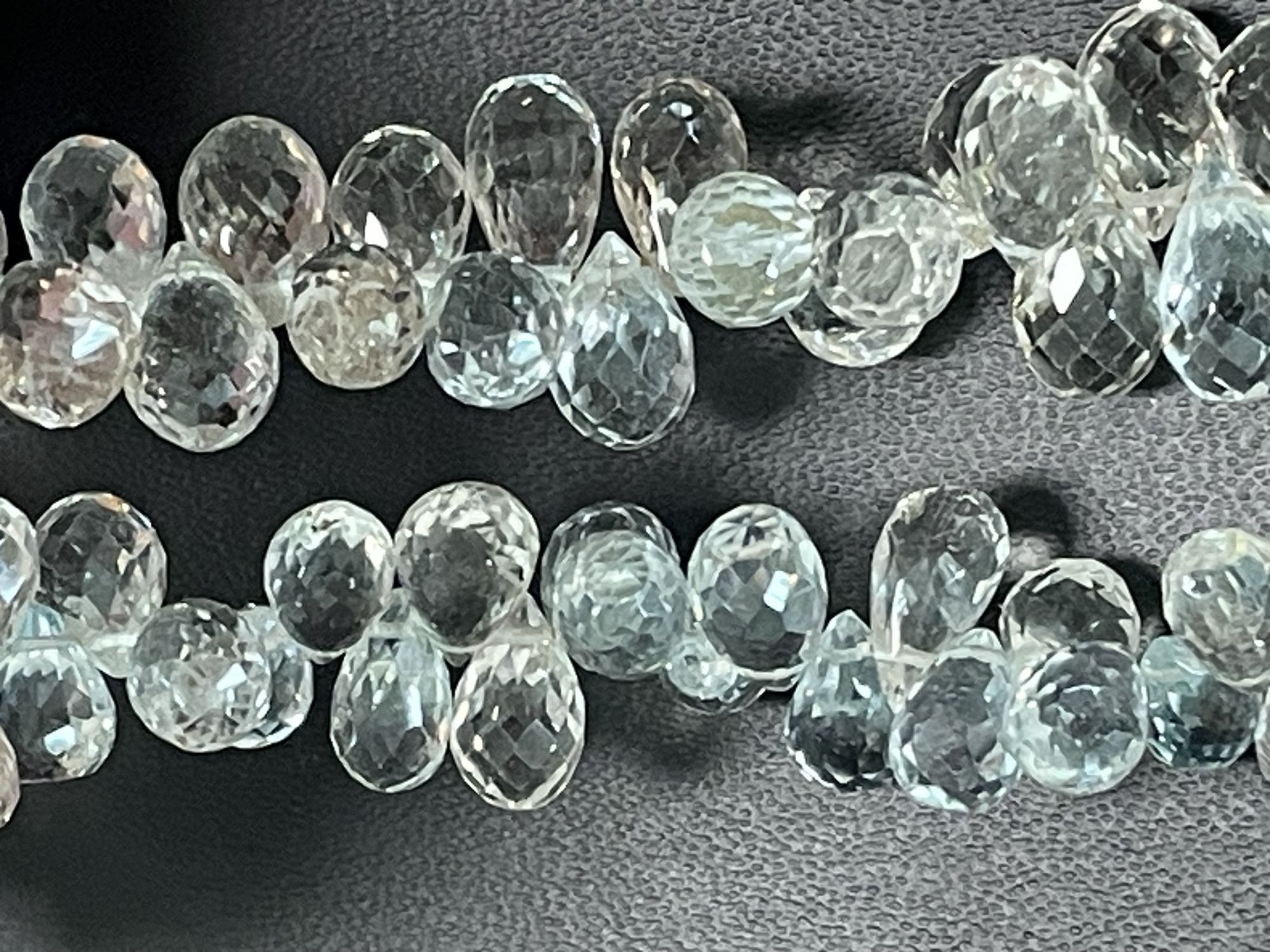 Champagne Topaz Drop Faceted