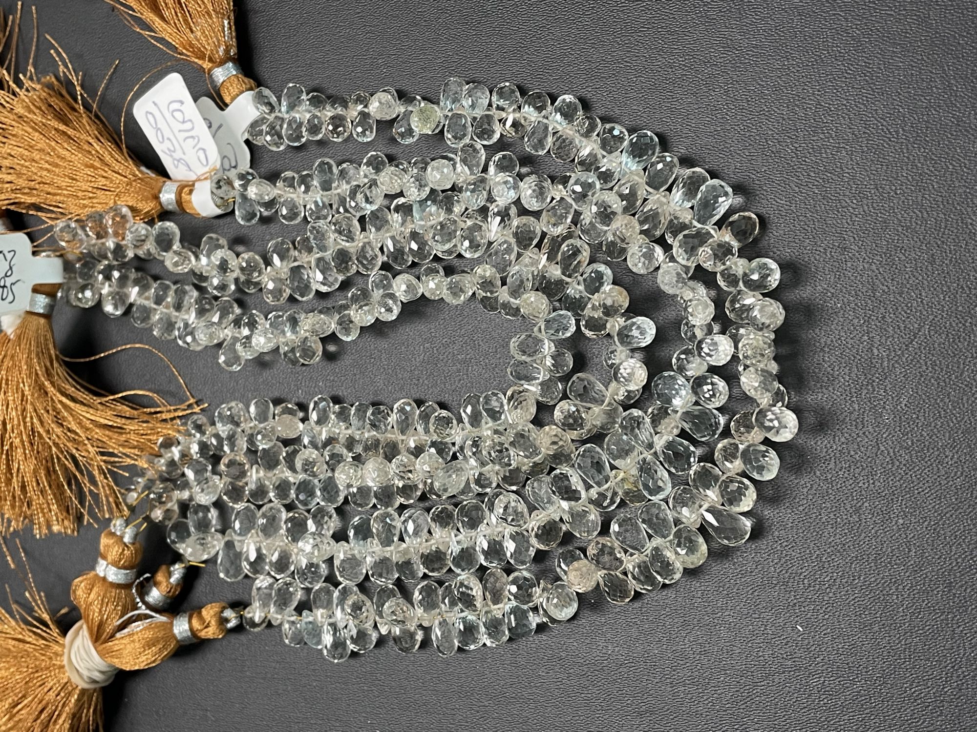 Champagne Topaz Drop Faceted