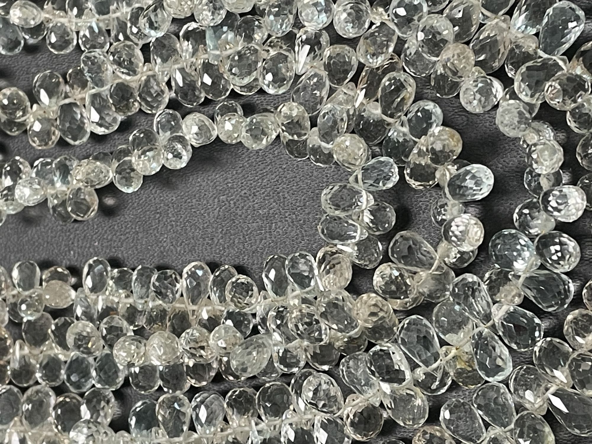 Champagne Topaz Drop Faceted