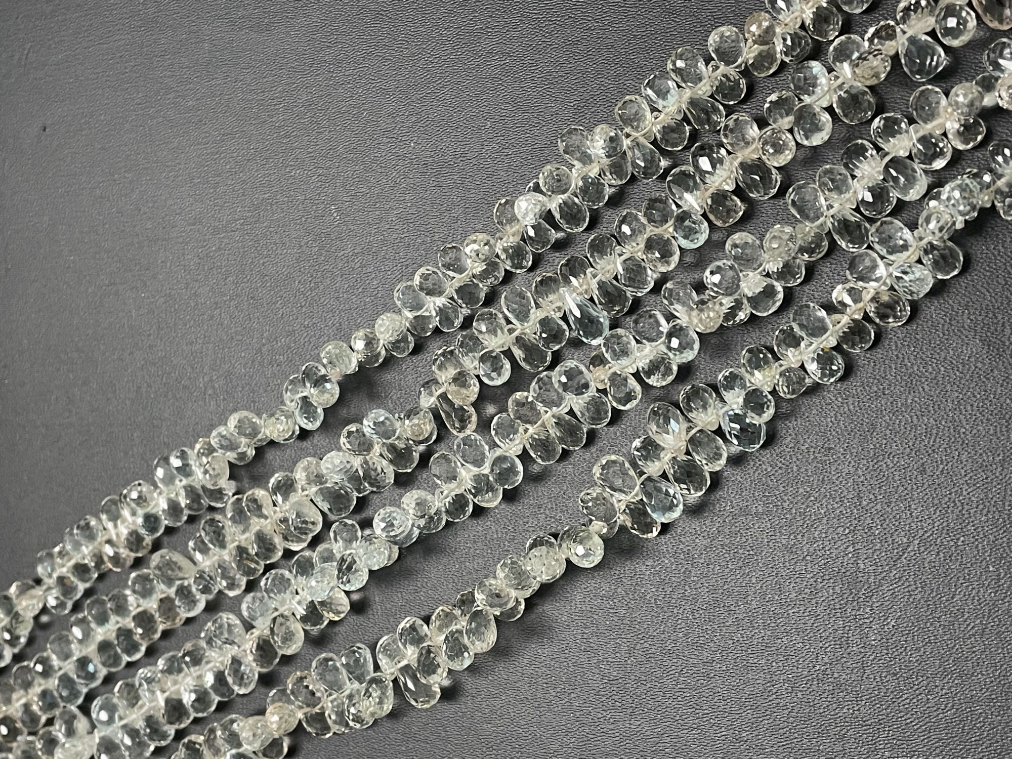 Champagne Topaz Drop Faceted