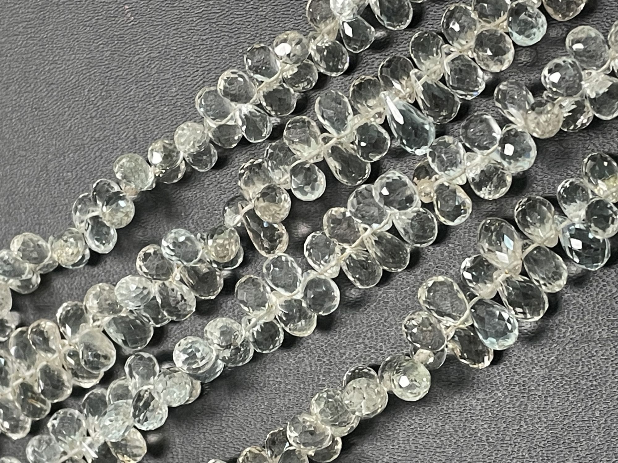 Champagne Topaz Drop Faceted