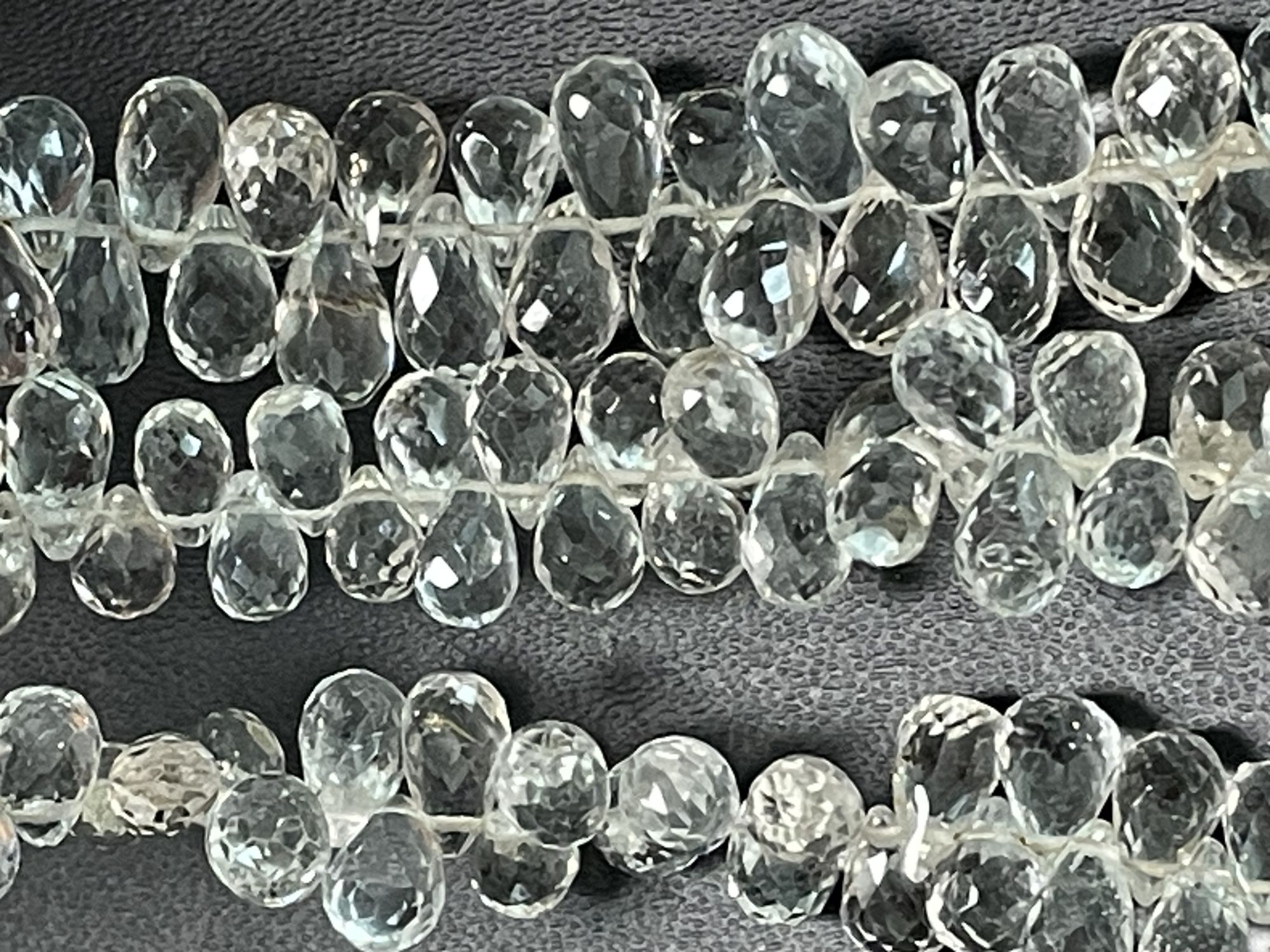 Champagne Topaz Drop Faceted