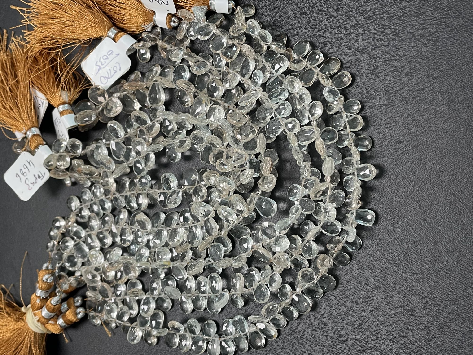 Champagne Topaz Pear Faceted