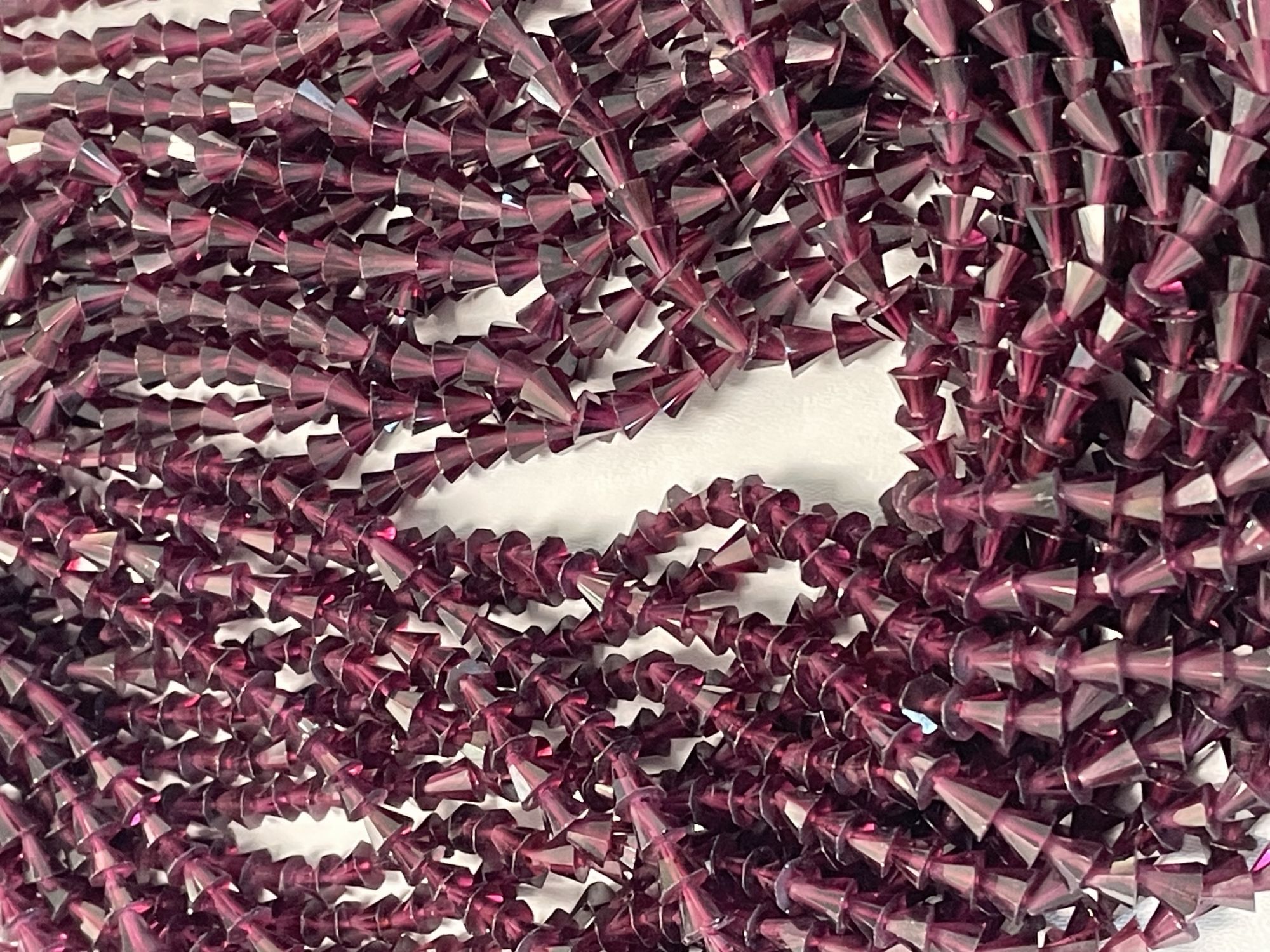 Rhodolite Garnet Cone Faceted