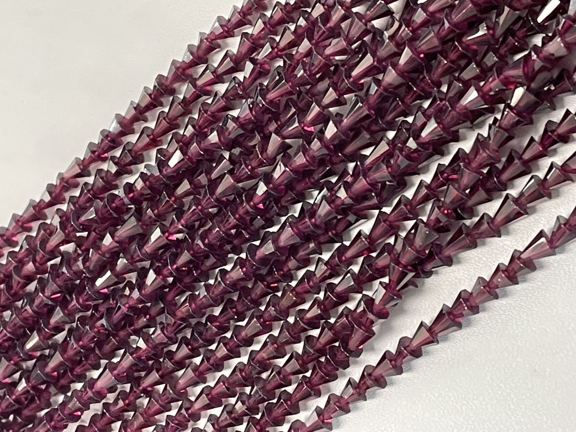 Rhodolite Garnet Cone Faceted