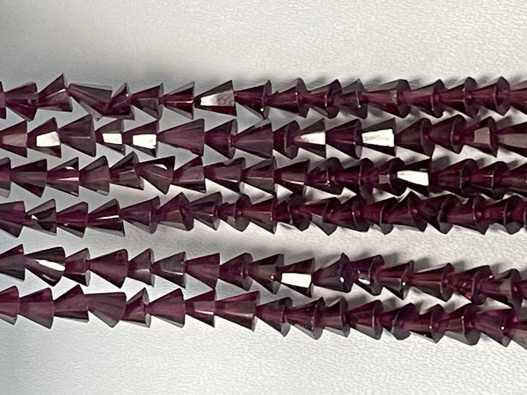 Rhodolite Garnet Cone Faceted