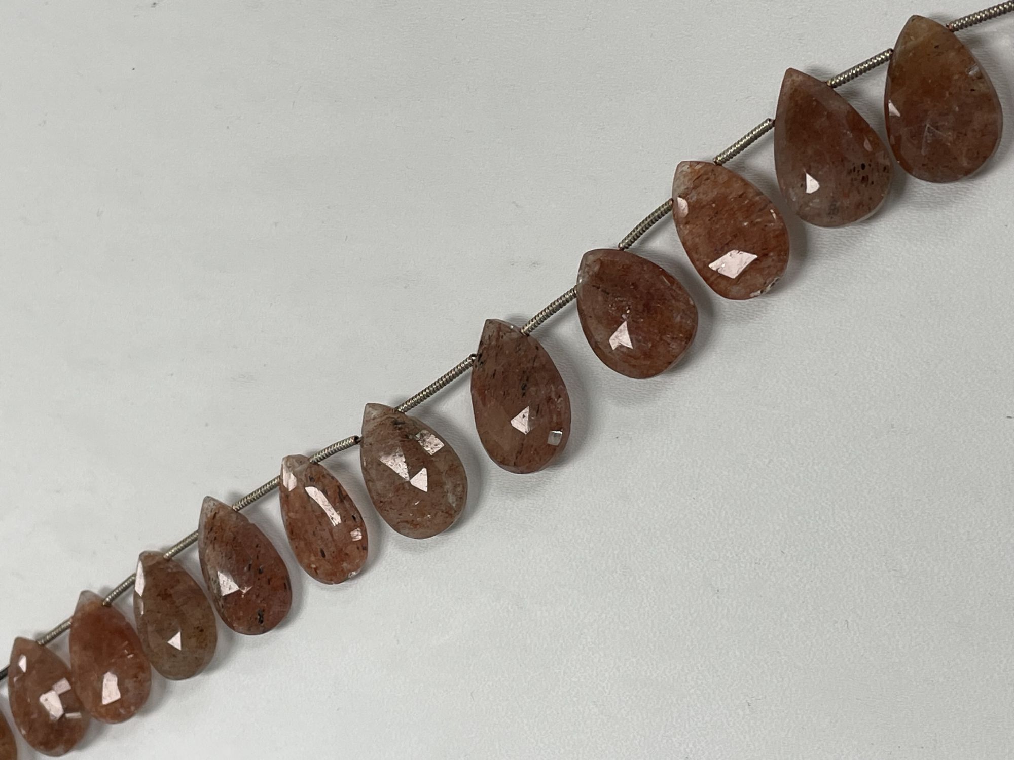 Copper Rutilated Quartz Pear Faceted