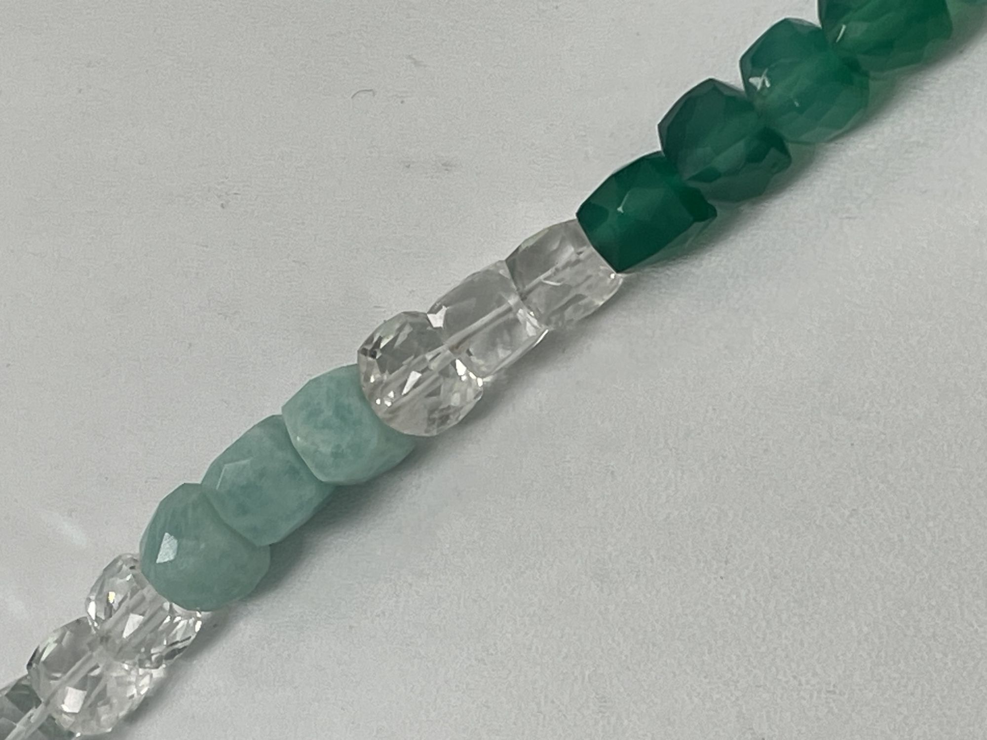 Multi Stone Cube Faceted