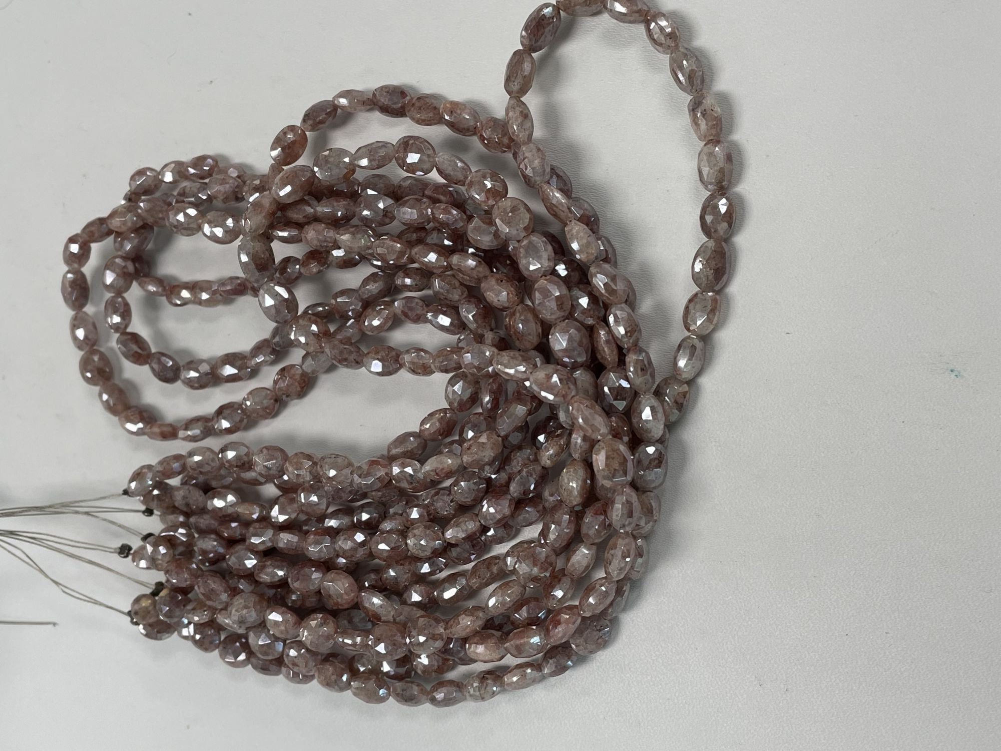 Coated Chocolate Silverite Oval Faceted