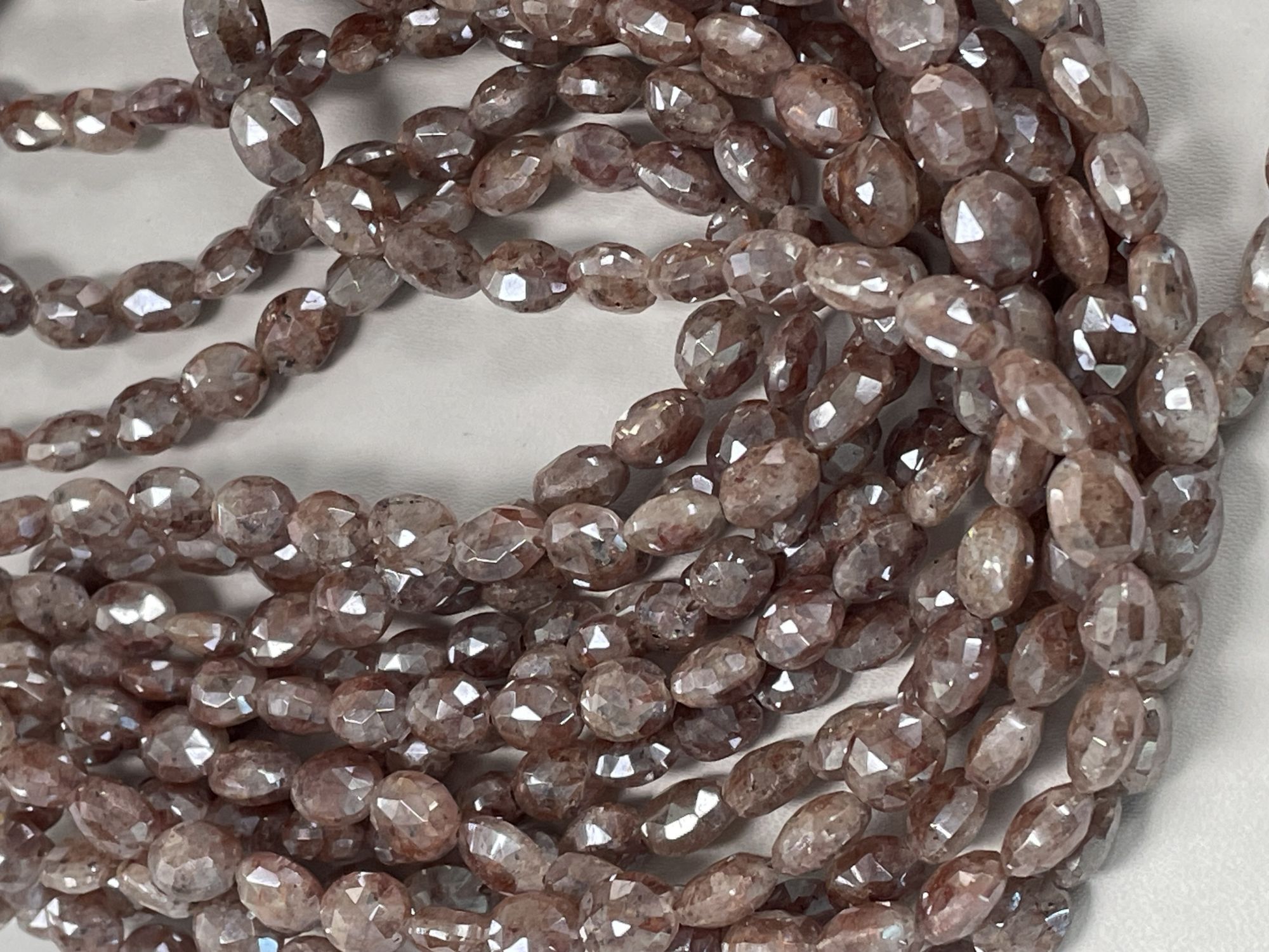 Coated Chocolate Silverite Oval Faceted