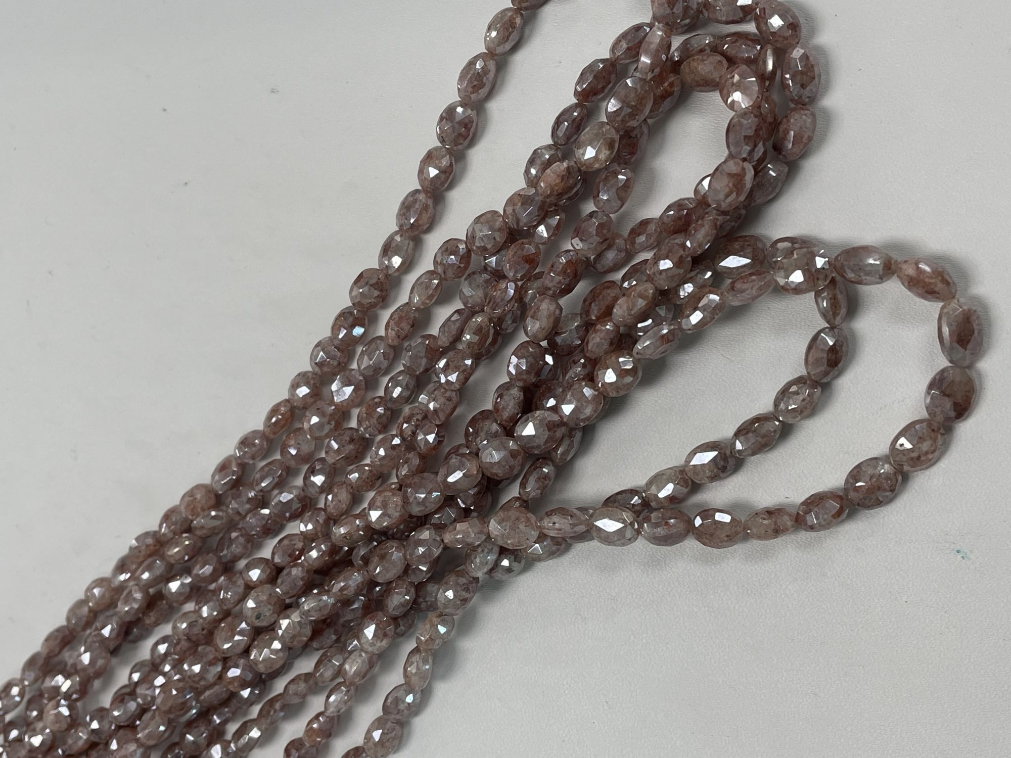 Coated Chocolate Silverite Oval Faceted