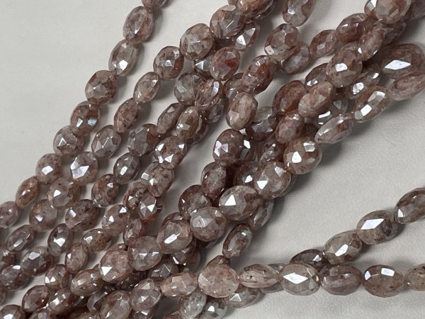 Coated Chocolate Silverite Oval Faceted