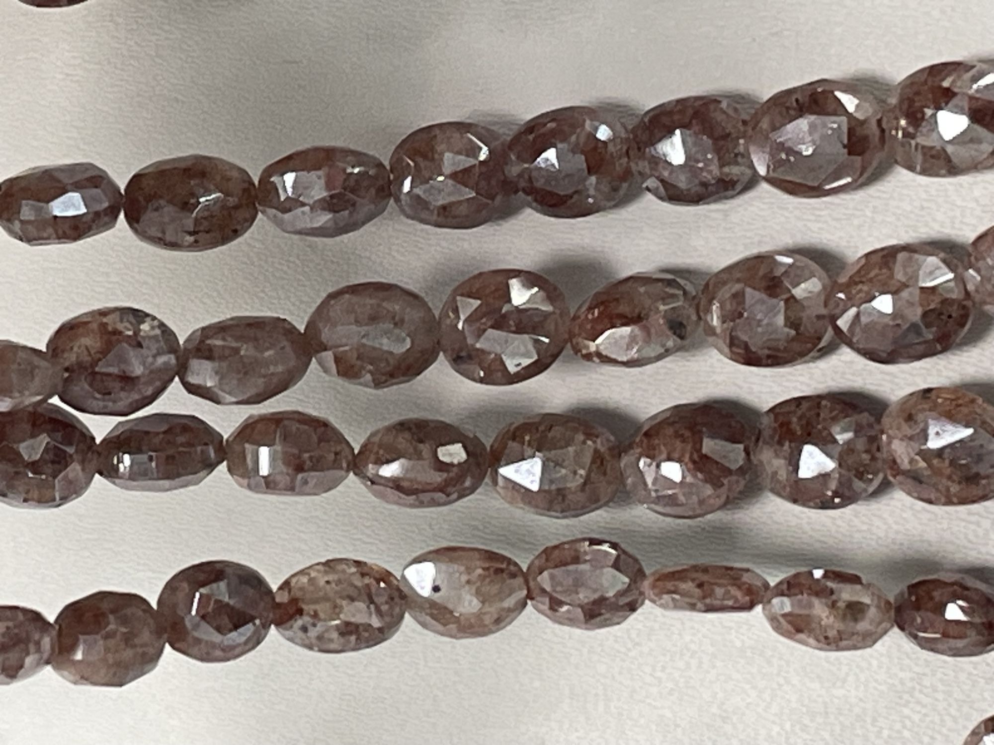 Coated Chocolate Silverite Oval Faceted