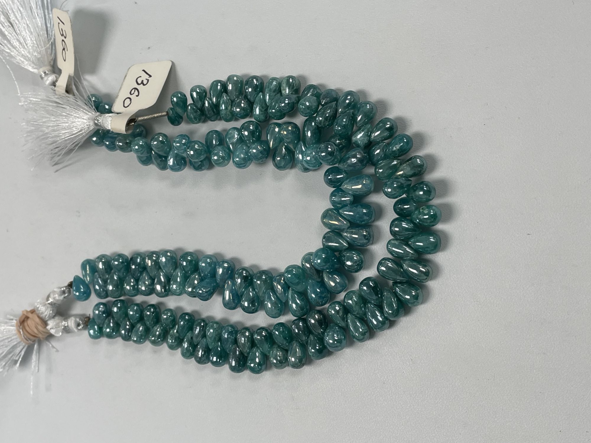 Coated Teal Silverite Drop Smooth