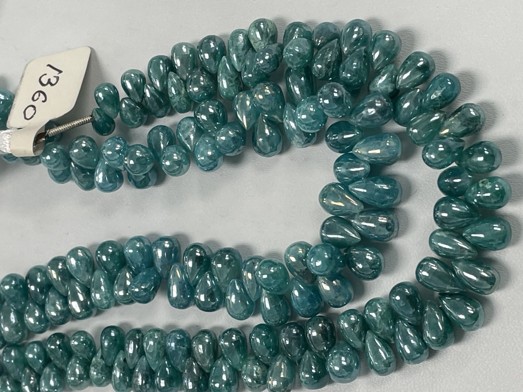 Coated Teal Silverite Drop Smooth