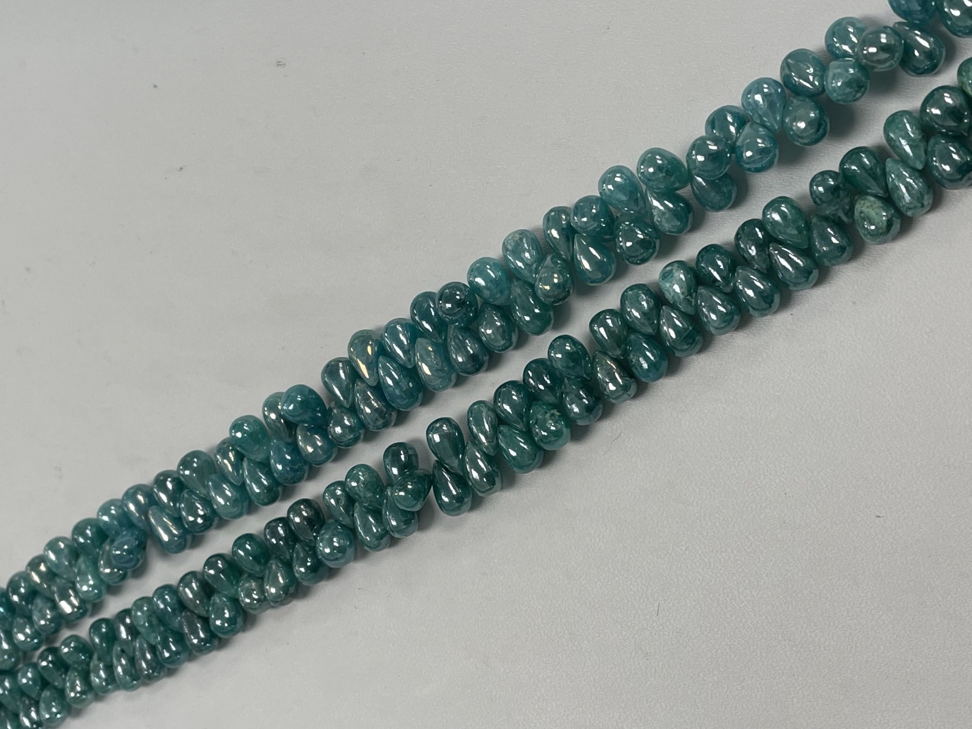 Coated Teal Silverite Drop Smooth