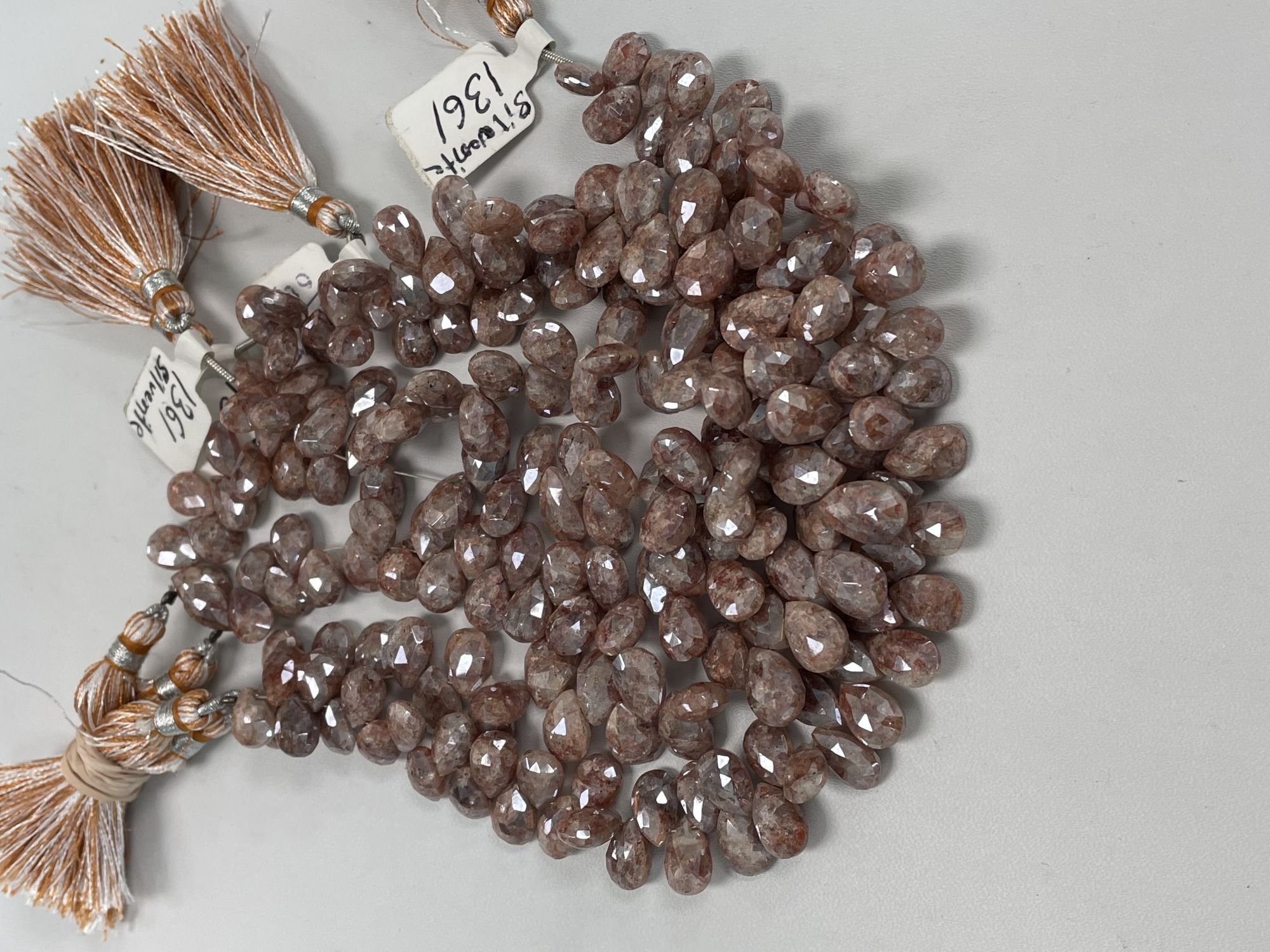 Coated Brown Silverite Pear Faceted