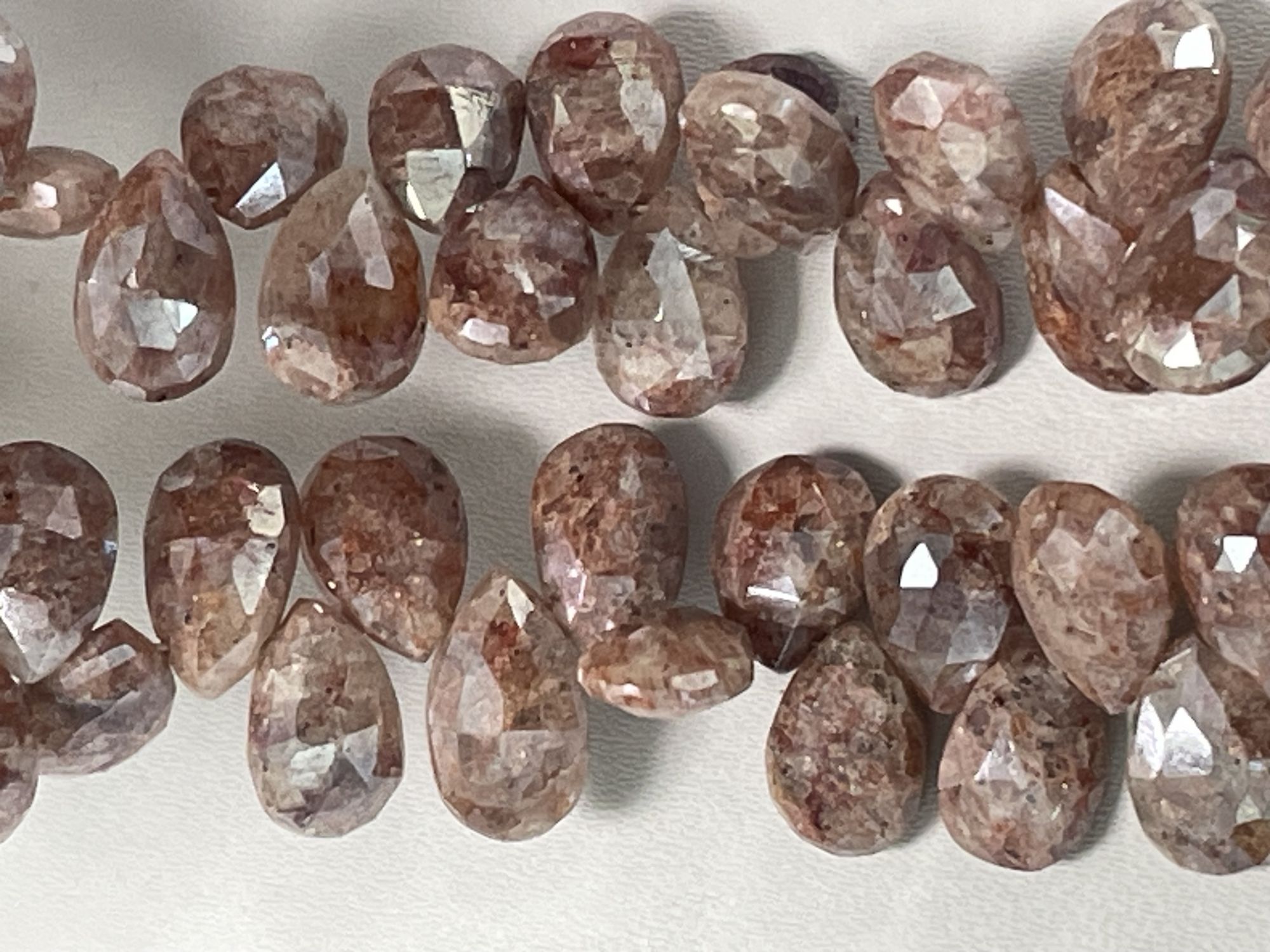 Coated Brown Silverite Pear Faceted
