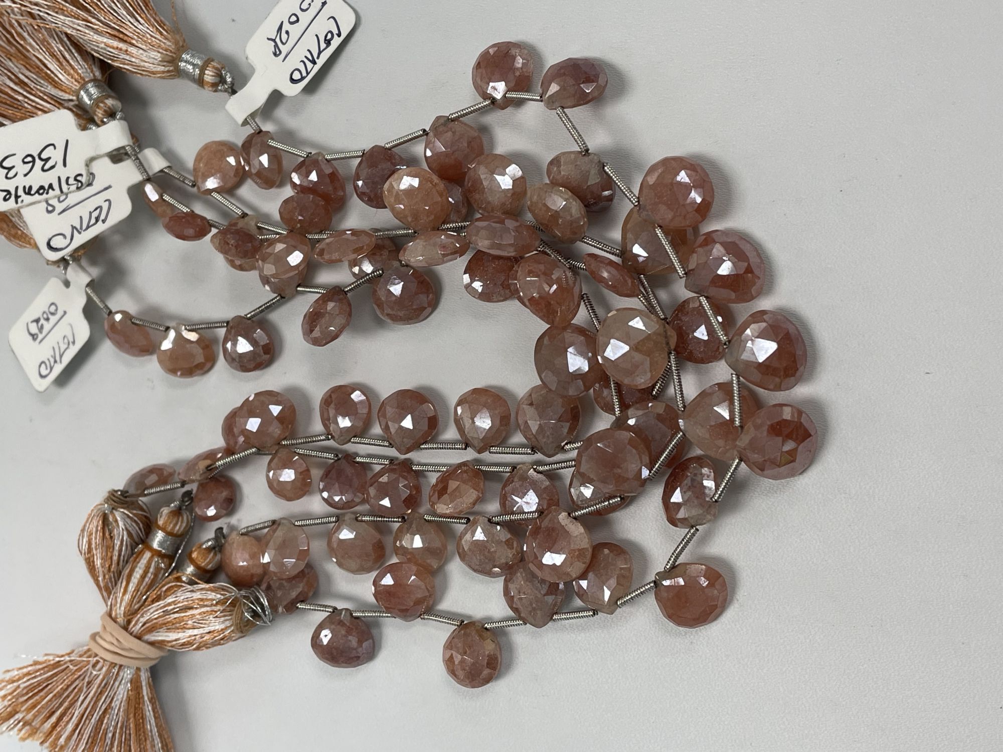 Coated Brown Silverite Heart Faceted