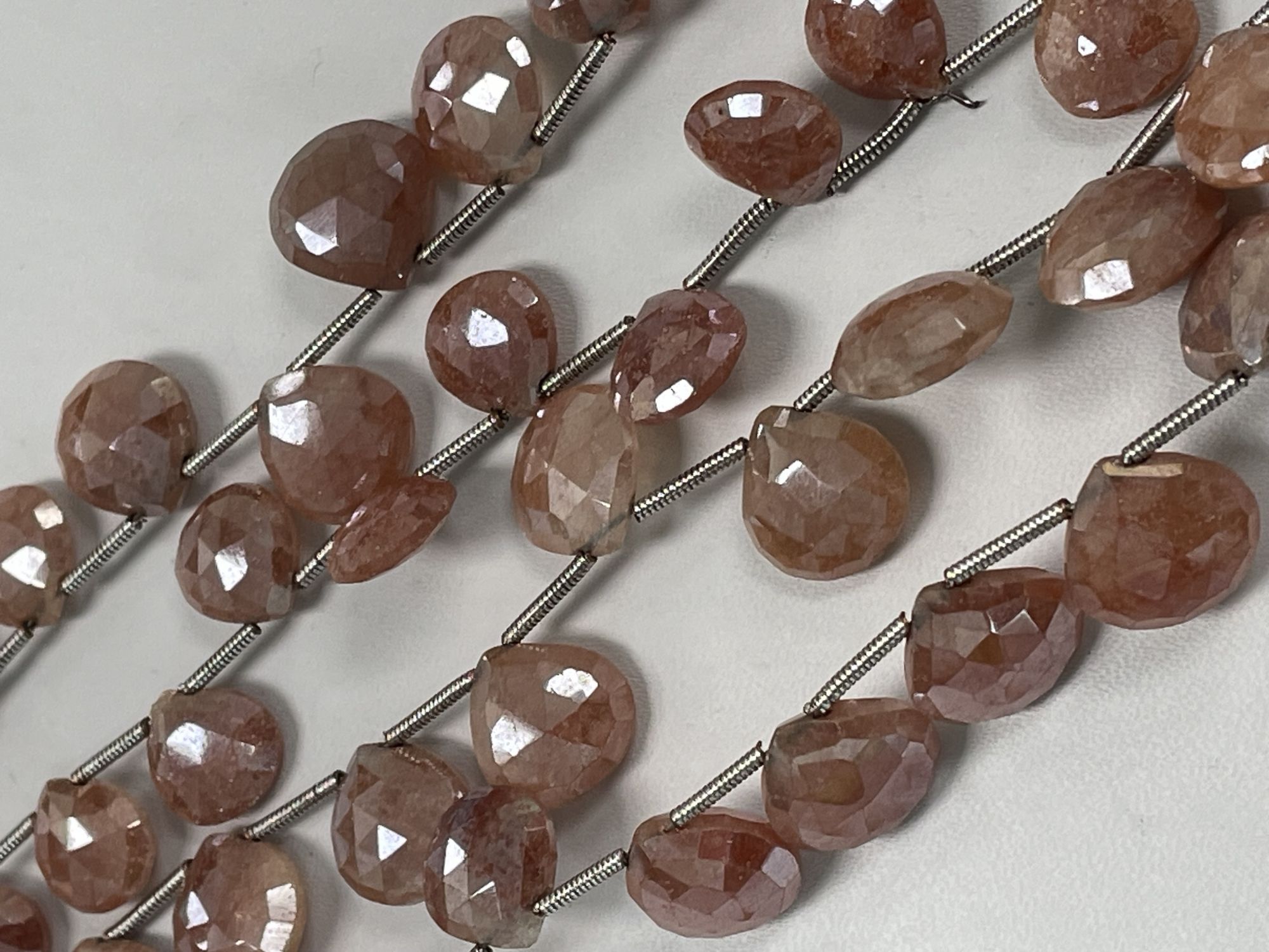 Coated Brown Silverite Heart Faceted