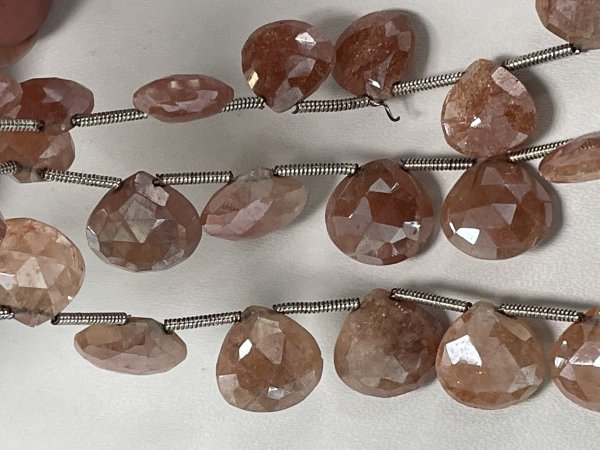 Coated Brown Silverite Heart Faceted