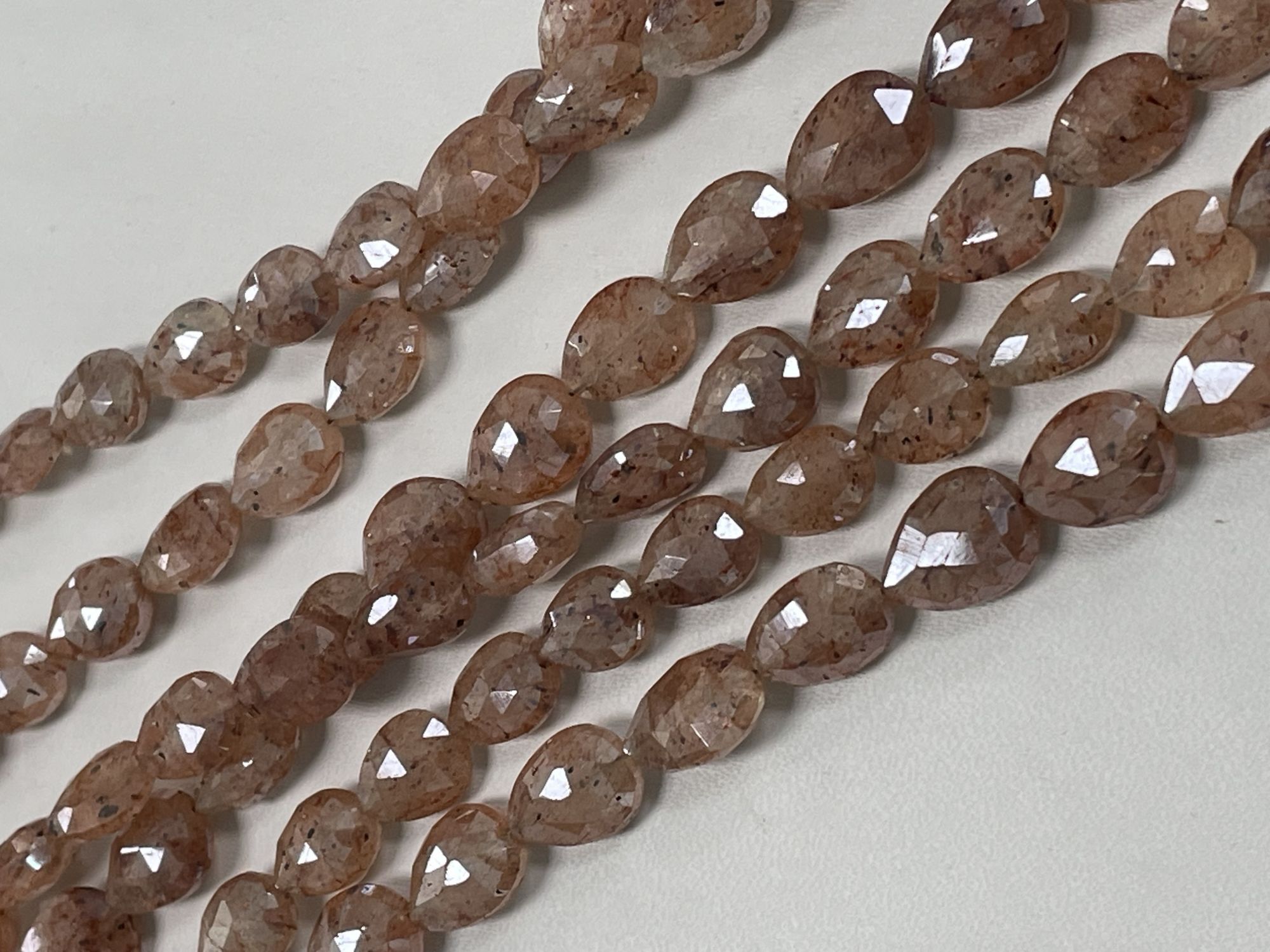 Coated Brown Silverite Pear Faceted