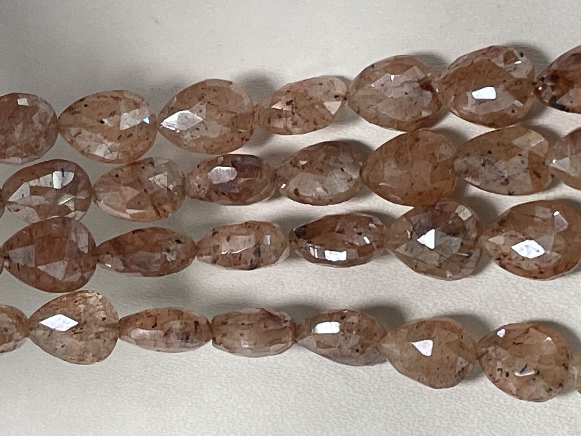 Coated Brown Silverite Pear Faceted
