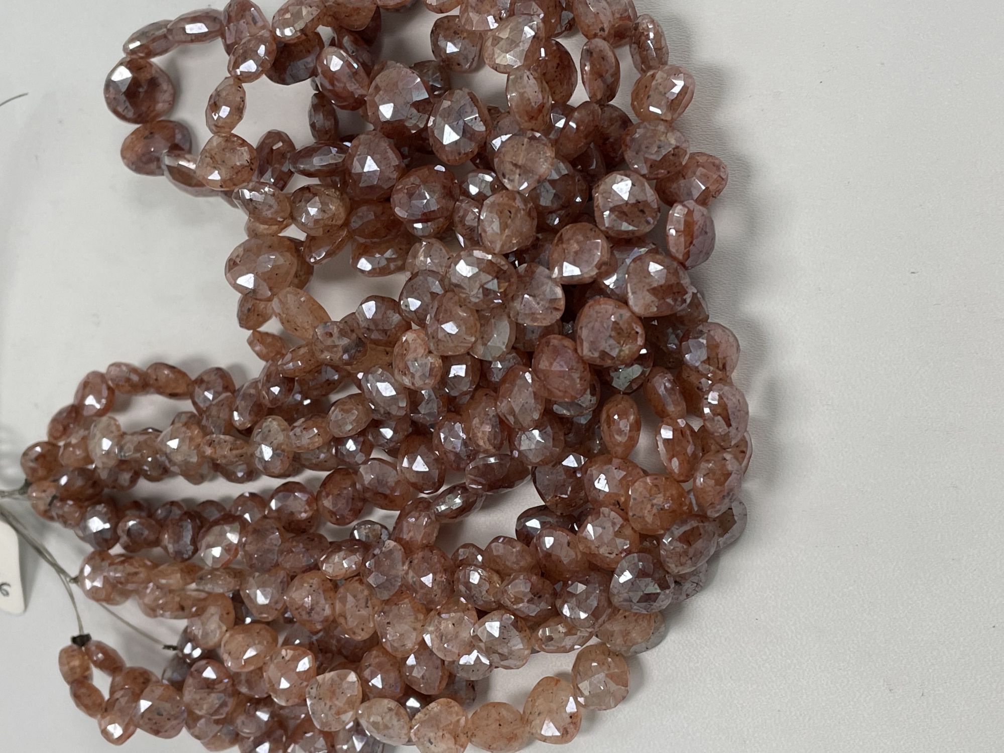 Coated Brown Silverite Heart Faceted