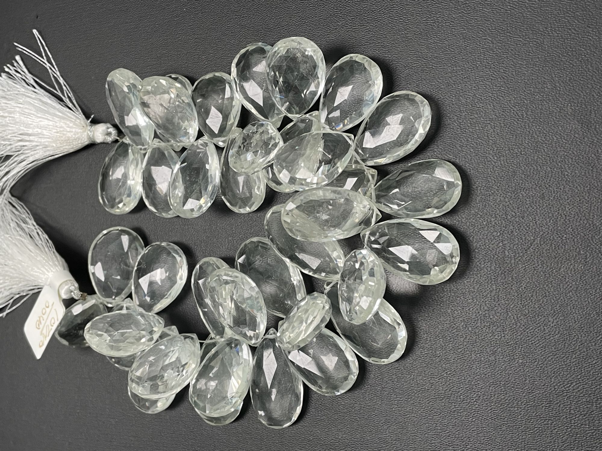 Crystal Quartz Pear Faceted
