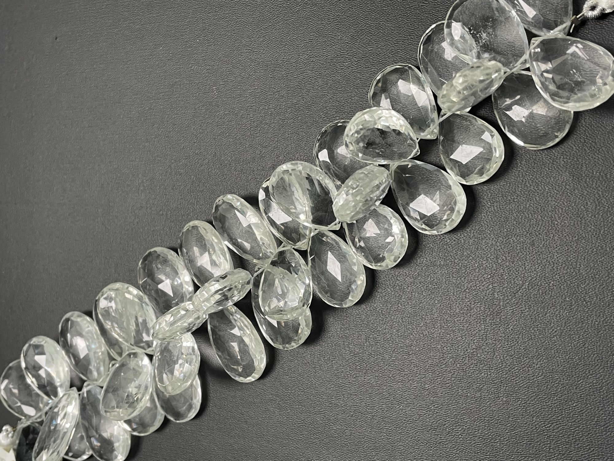 Crystal Quartz Pear Faceted
