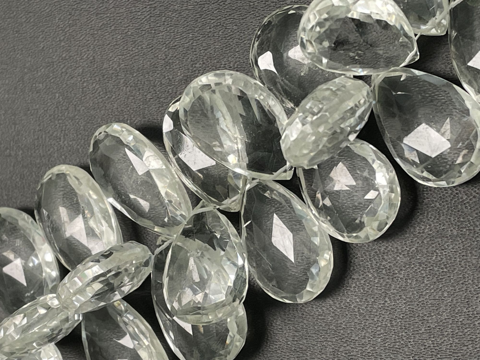 Crystal Quartz Pear Faceted