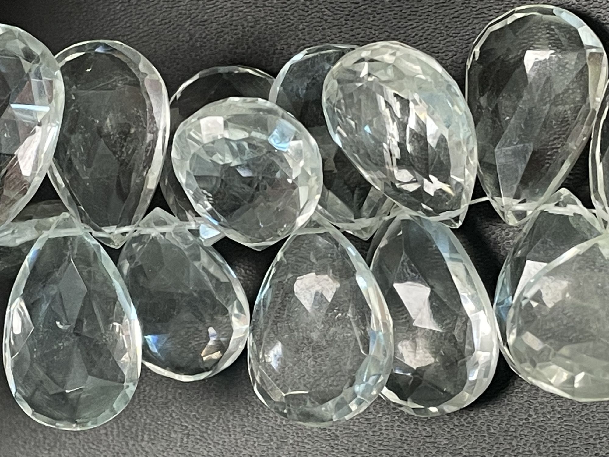 Crystal Quartz Pear Faceted